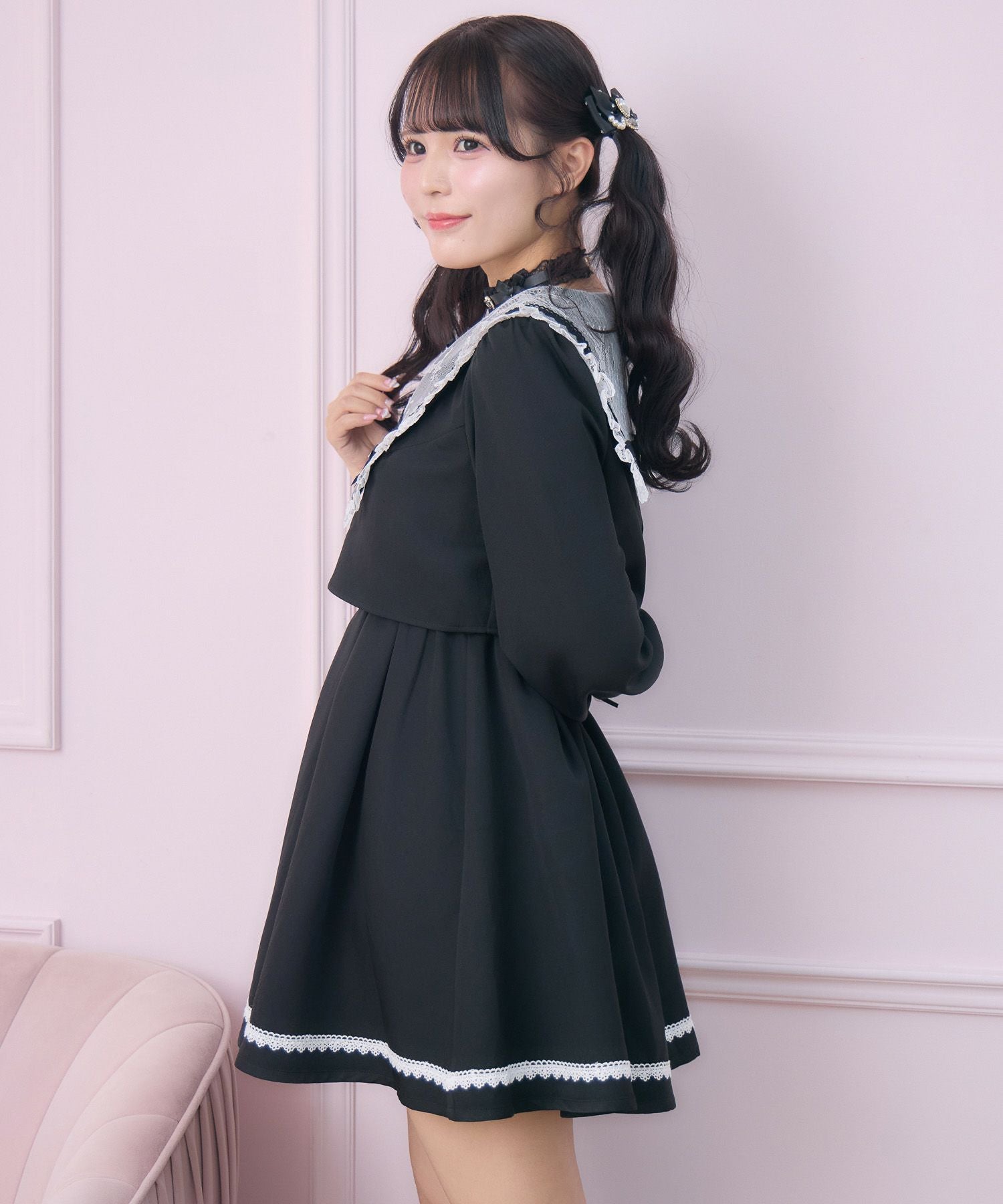 レイヤード配色セーラーワンピース | Rlab store