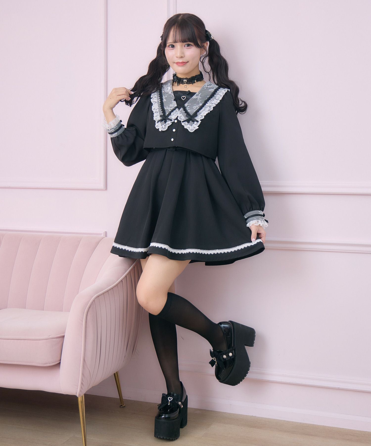 最終値下げ ToAlice ロイヤルケープシルエットセーラーワンピース レイヤード配色セーラーワンピース | Rlab store