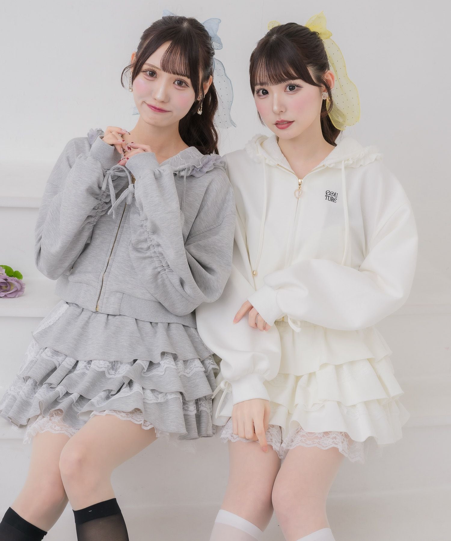 肩リボンニットミニワンピース | Rlab store