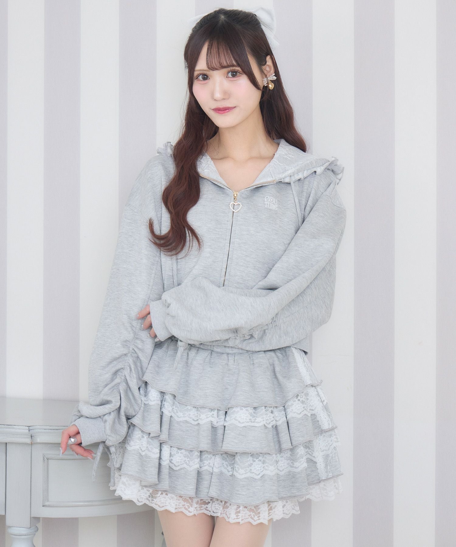 フードフリルパーカー | Rlab store