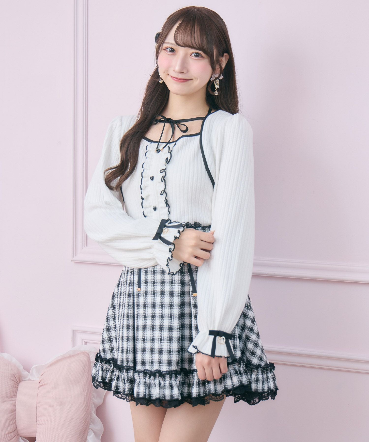 配色リボンカットアンサンブル | Rlab store