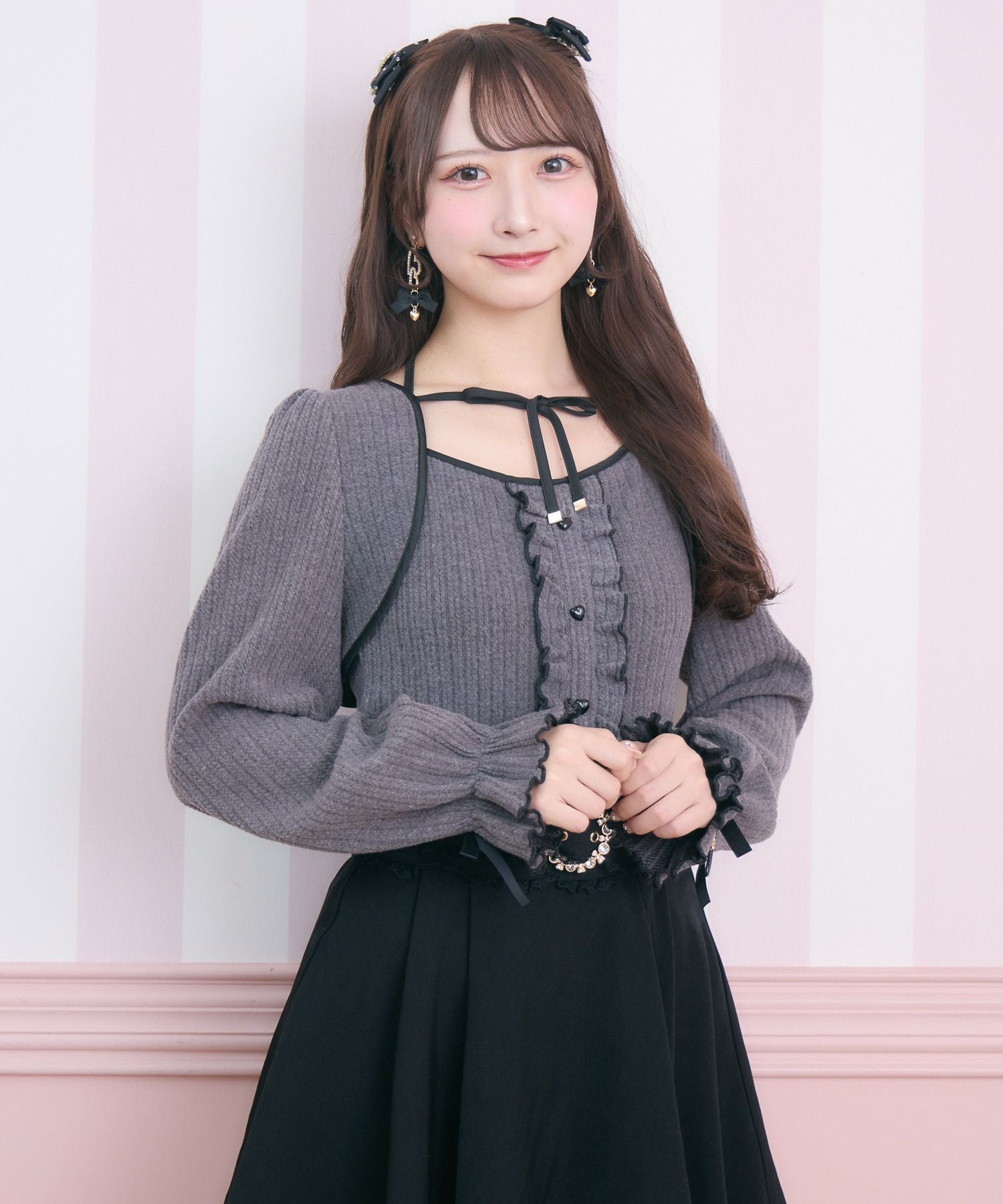 配色リボンカットアンサンブル | Rlab store