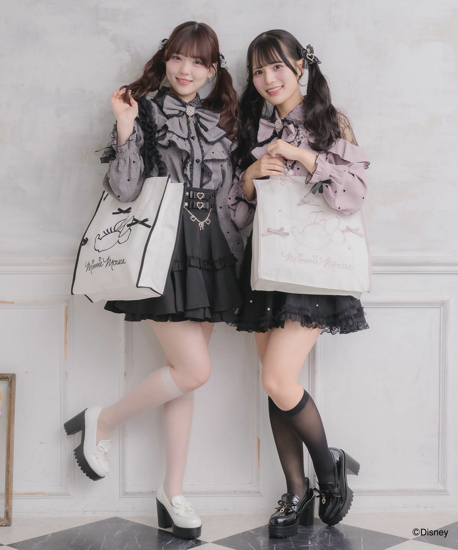ミニーマウスデザイン刺繍トートバッグ | Rlab store