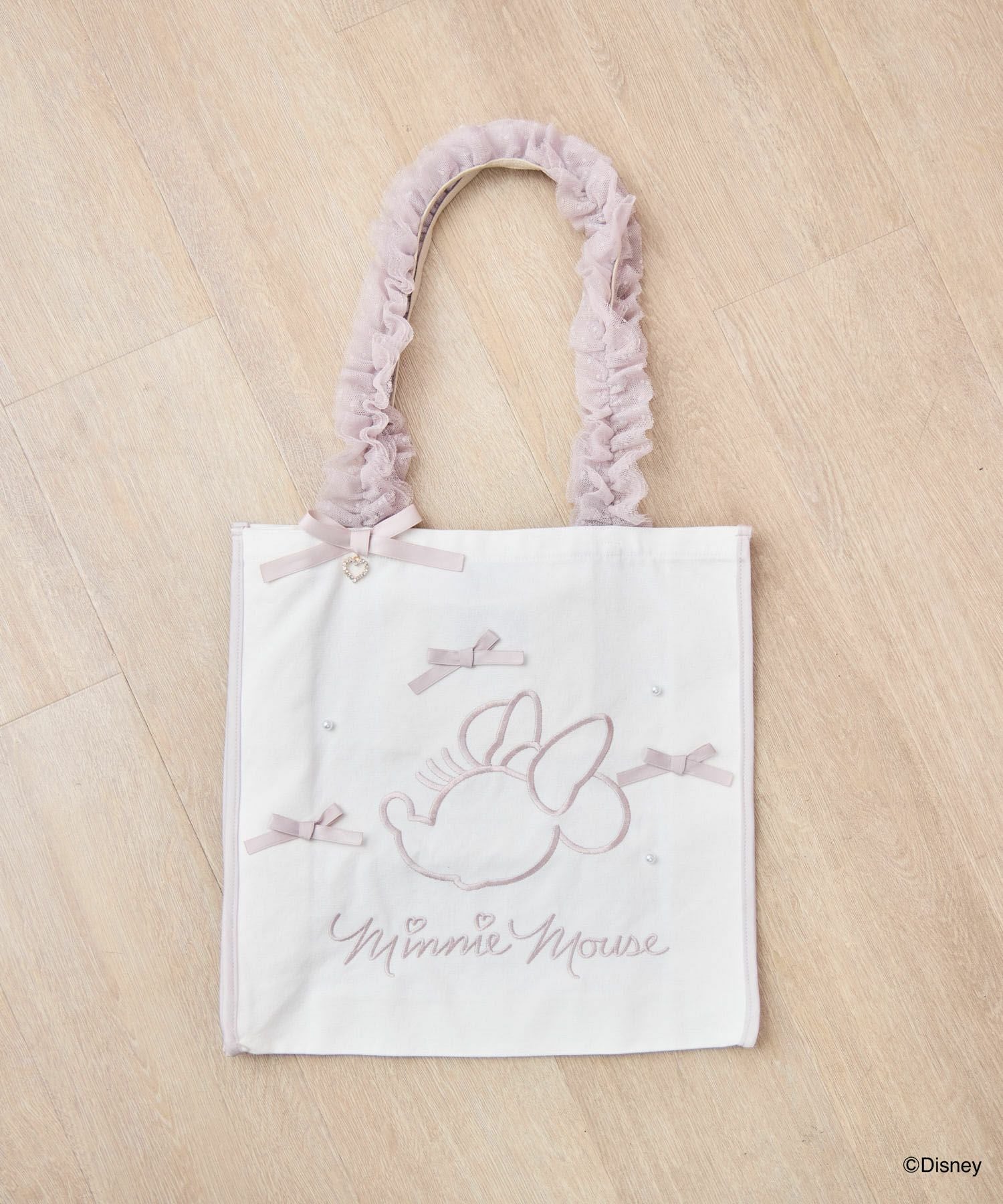 ミニーマウスデザイン刺繍トートバッグ | Rlab store