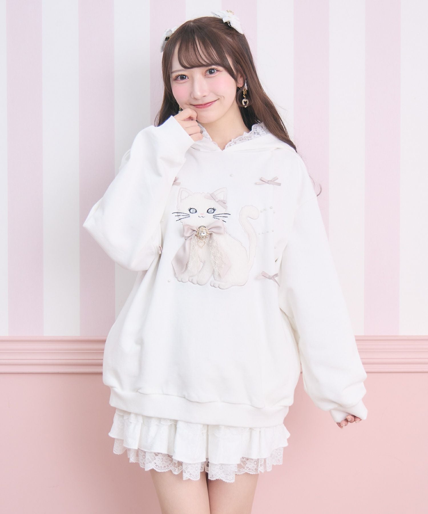 RibbonCatスウェットパーカー | Rlab store