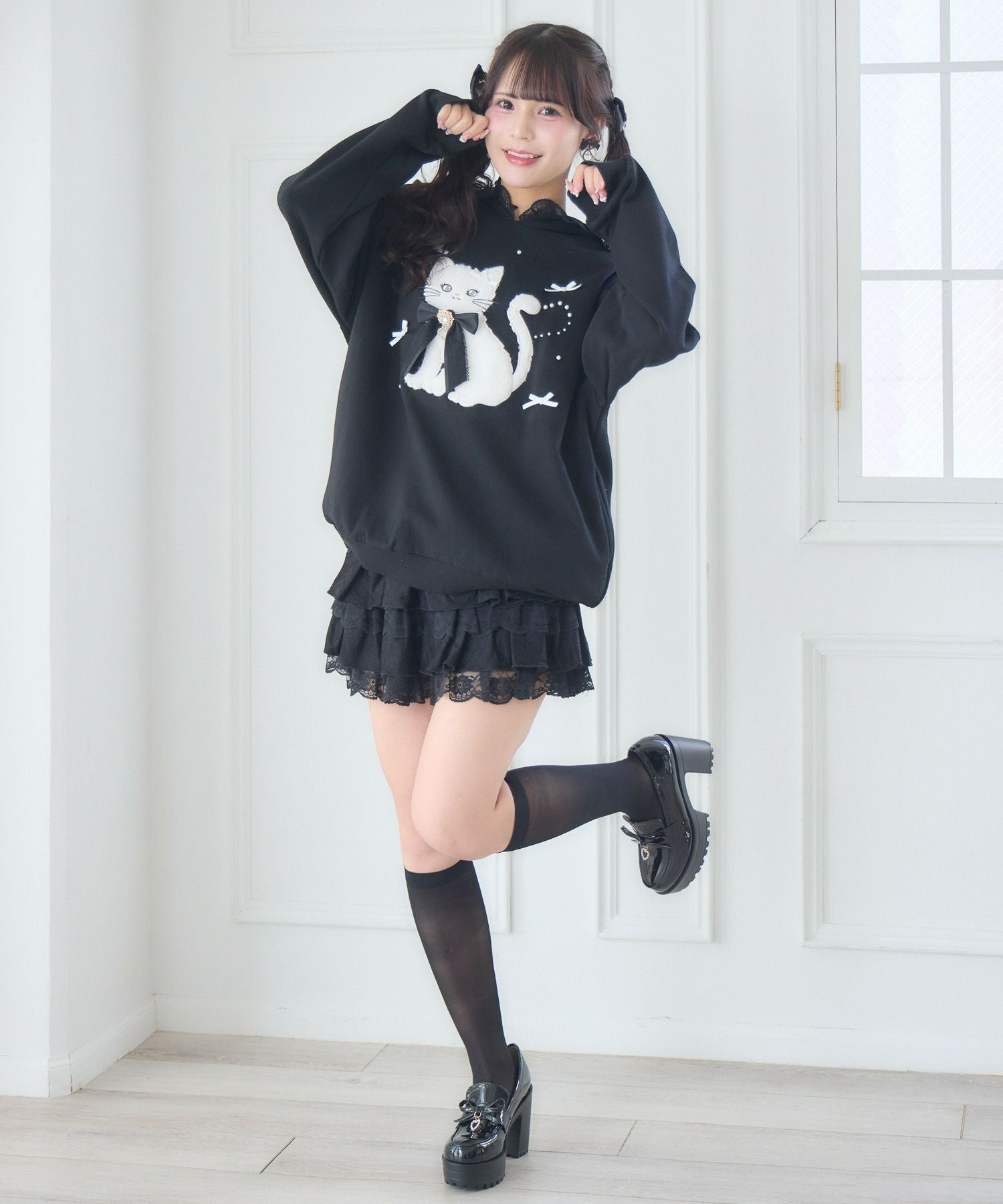 RibbonCatスウェットパーカー | Rlab store