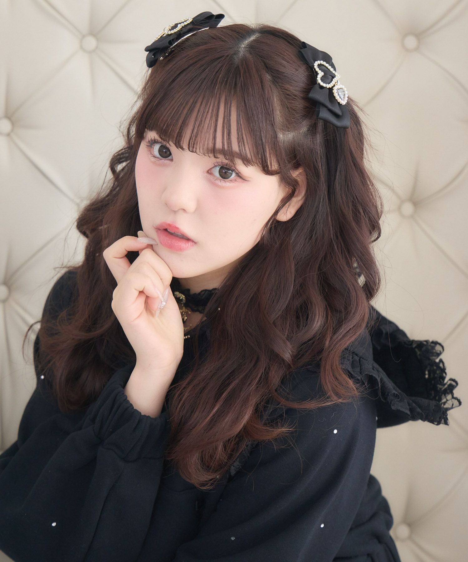 ハートビジュパール付きリボンクリップセット | Rlab store