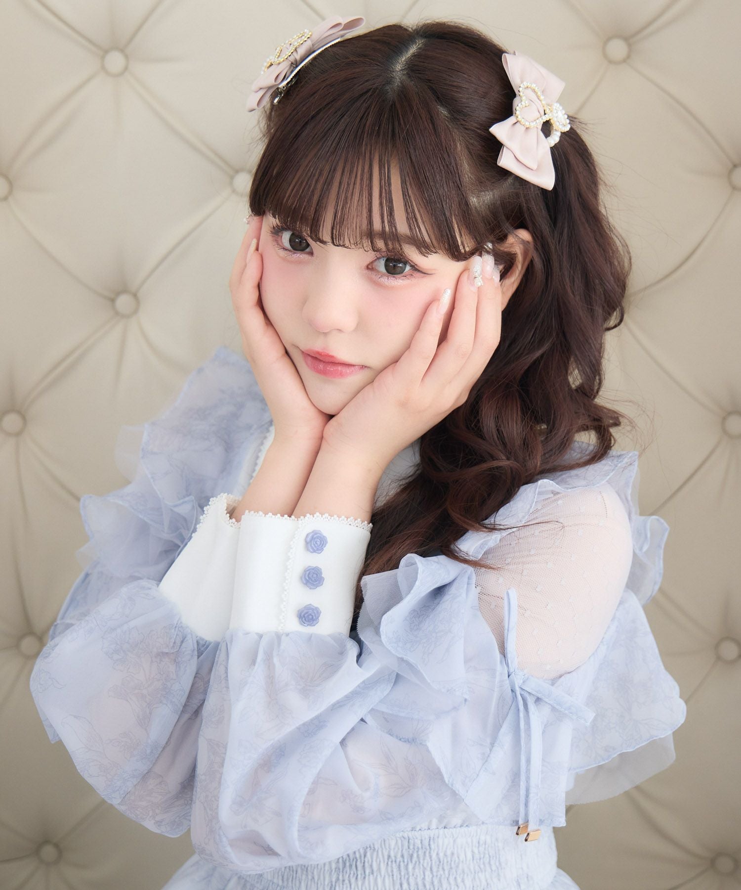ハートビジュパール付きリボンクリップセット | Rlab store
