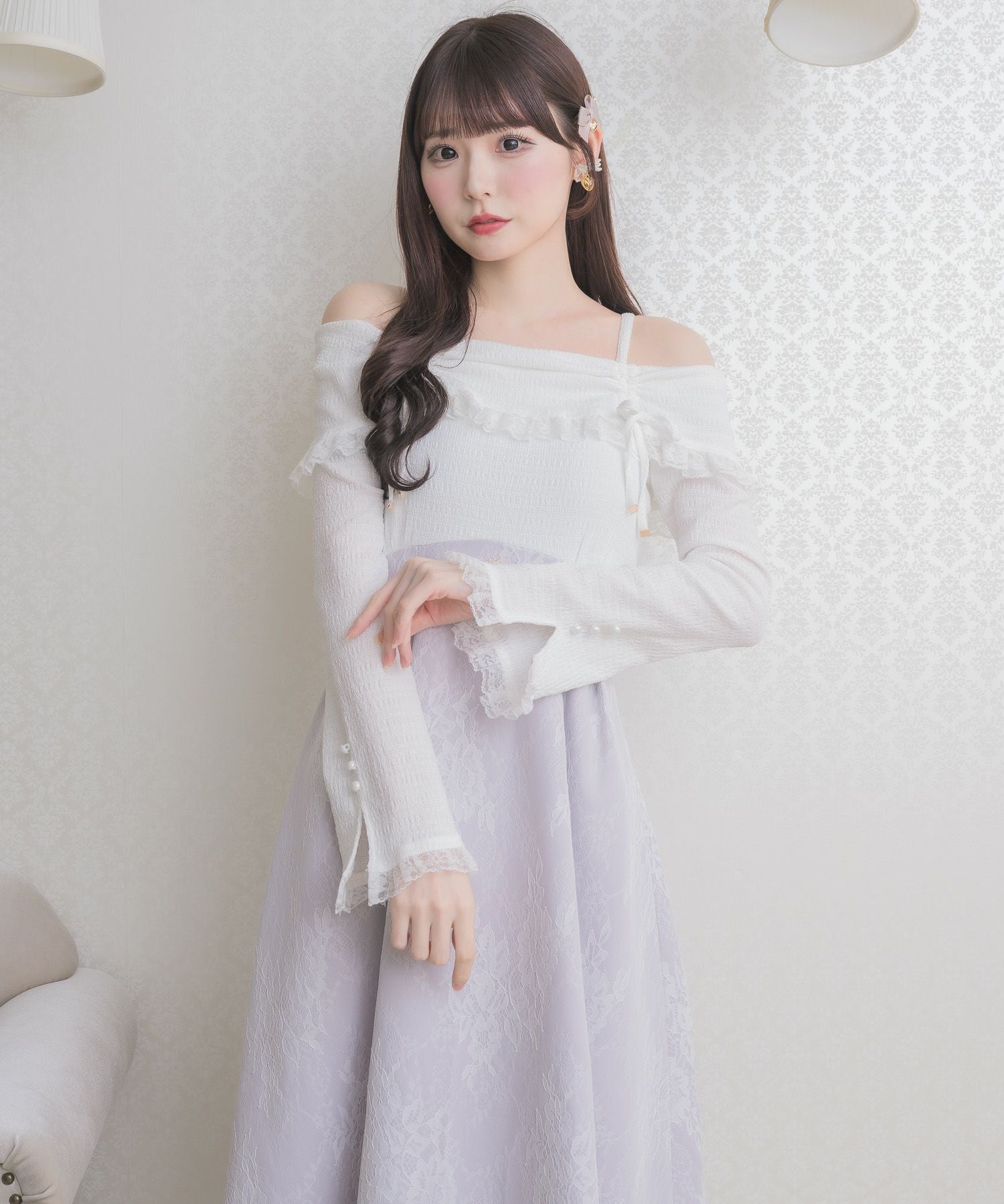 オフショルドッキングワンピース | Rlab store