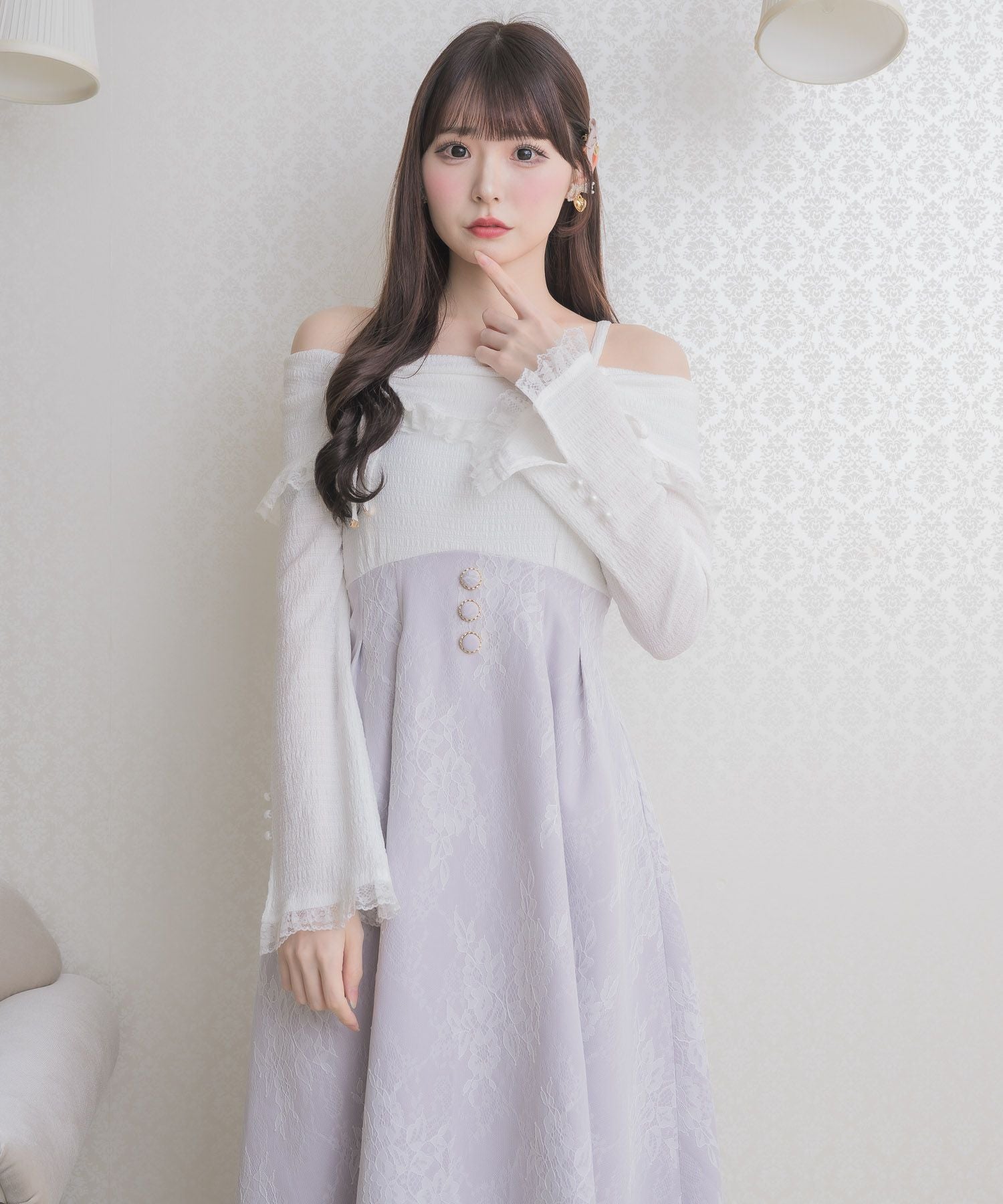 オフショルドッキングワンピース | Rlab store