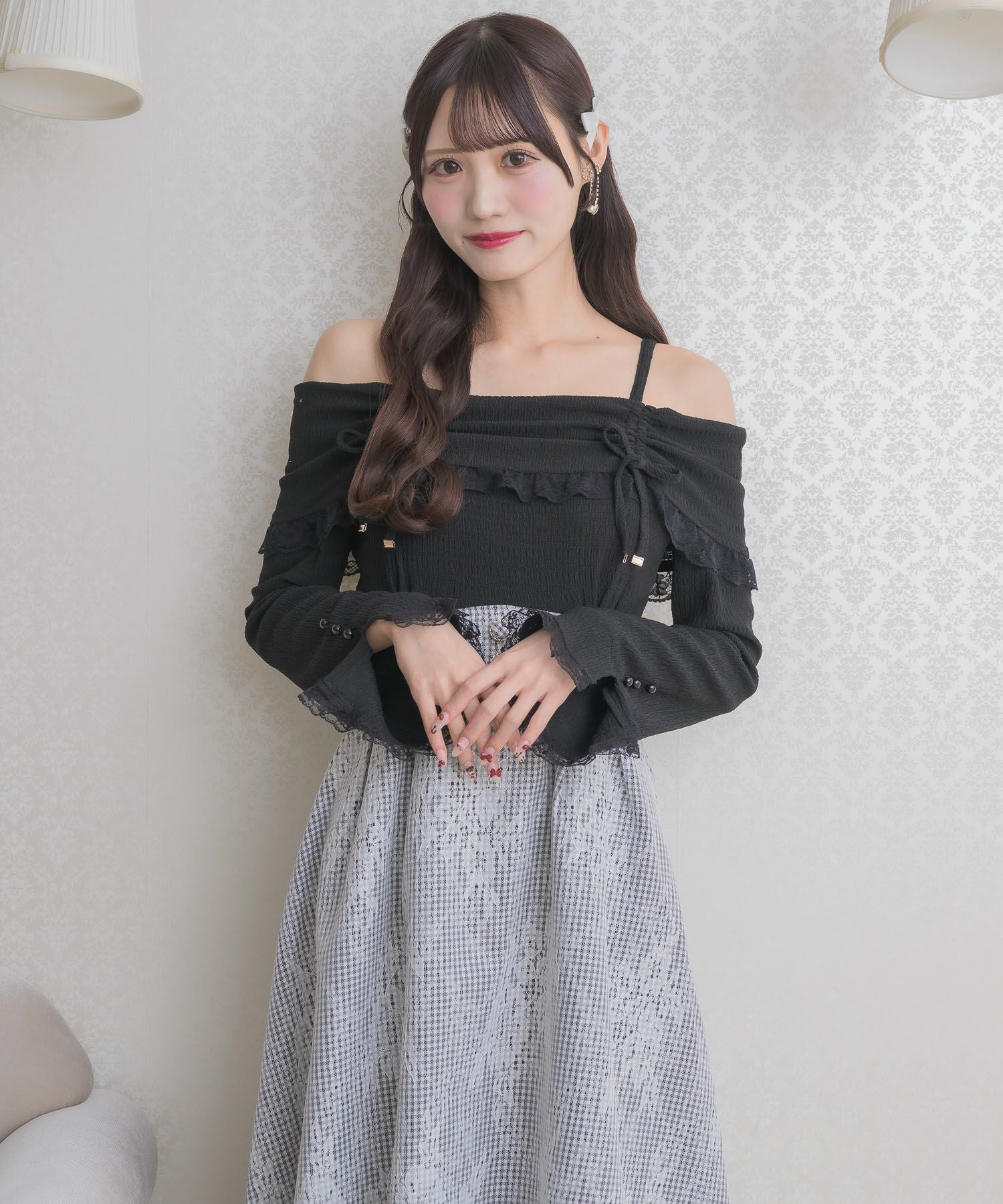 オフショルドッキングワンピース | Rlab store