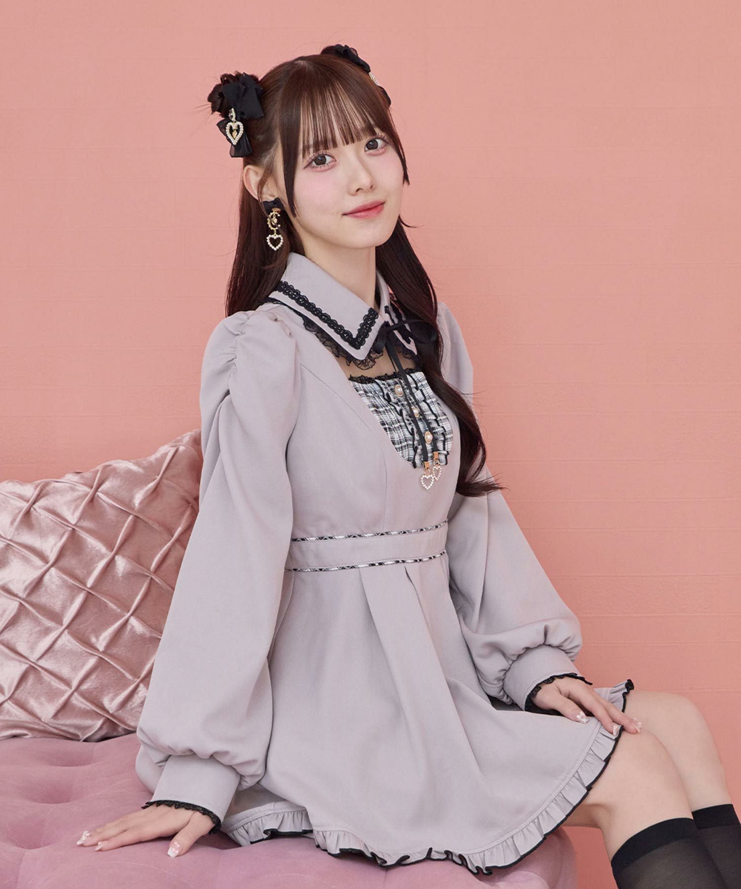 レイヤード配色セーラーワンピース | Rlab store