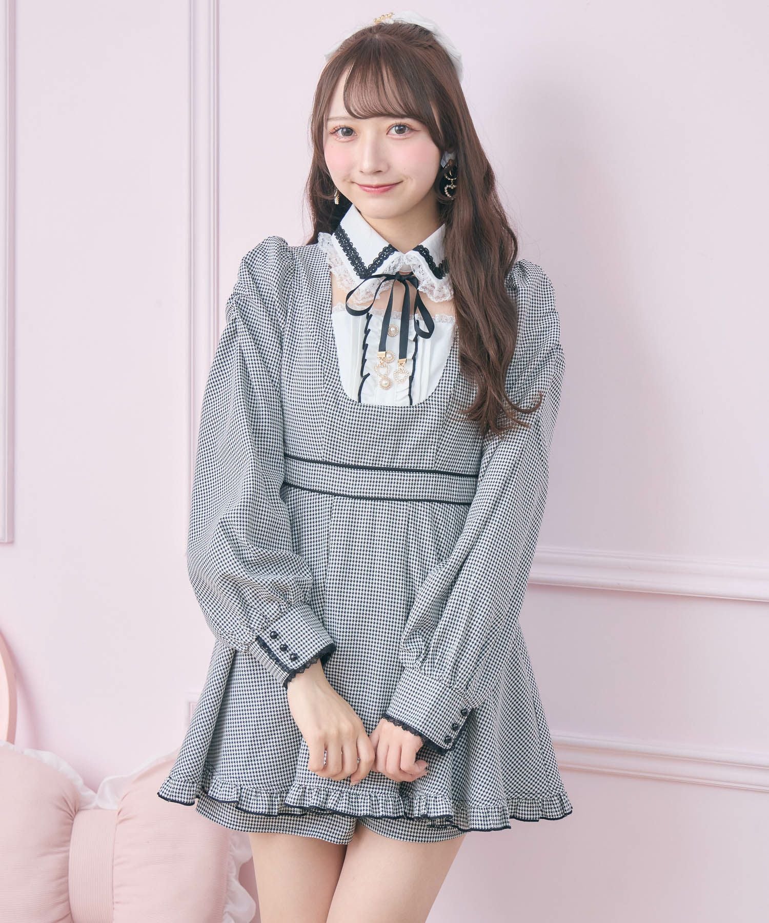Drip Heartメイドワンピース メイドヘアアクセサリー 2個セット DimMoire Drip Heartメイドワンピース Black&Gray - メルカリ