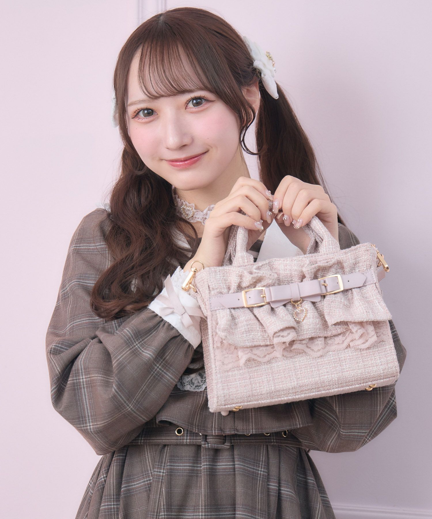 ラメツイードフリルバッグ | Rlab store
