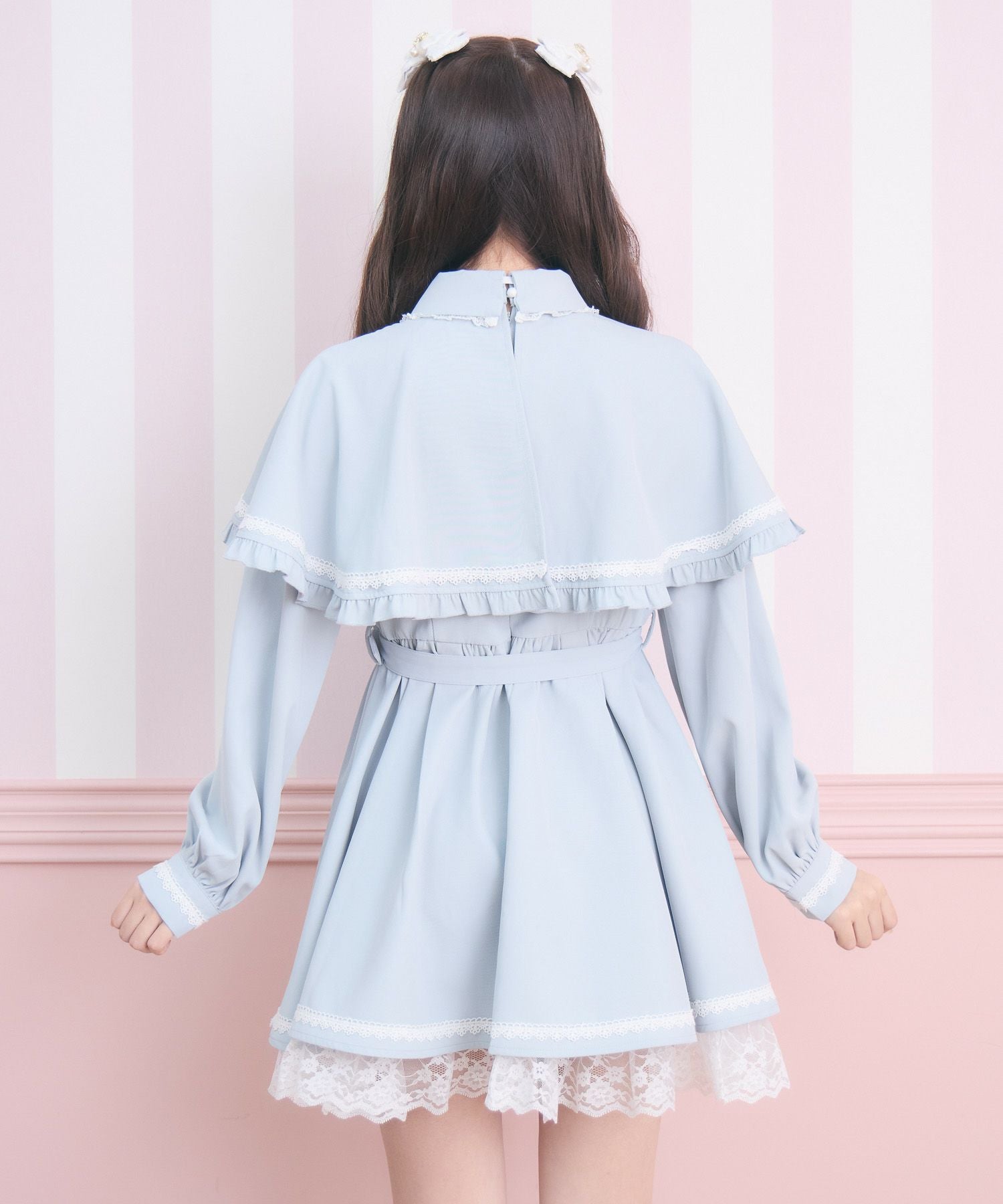 裾レースケープワンピース | Rlab store