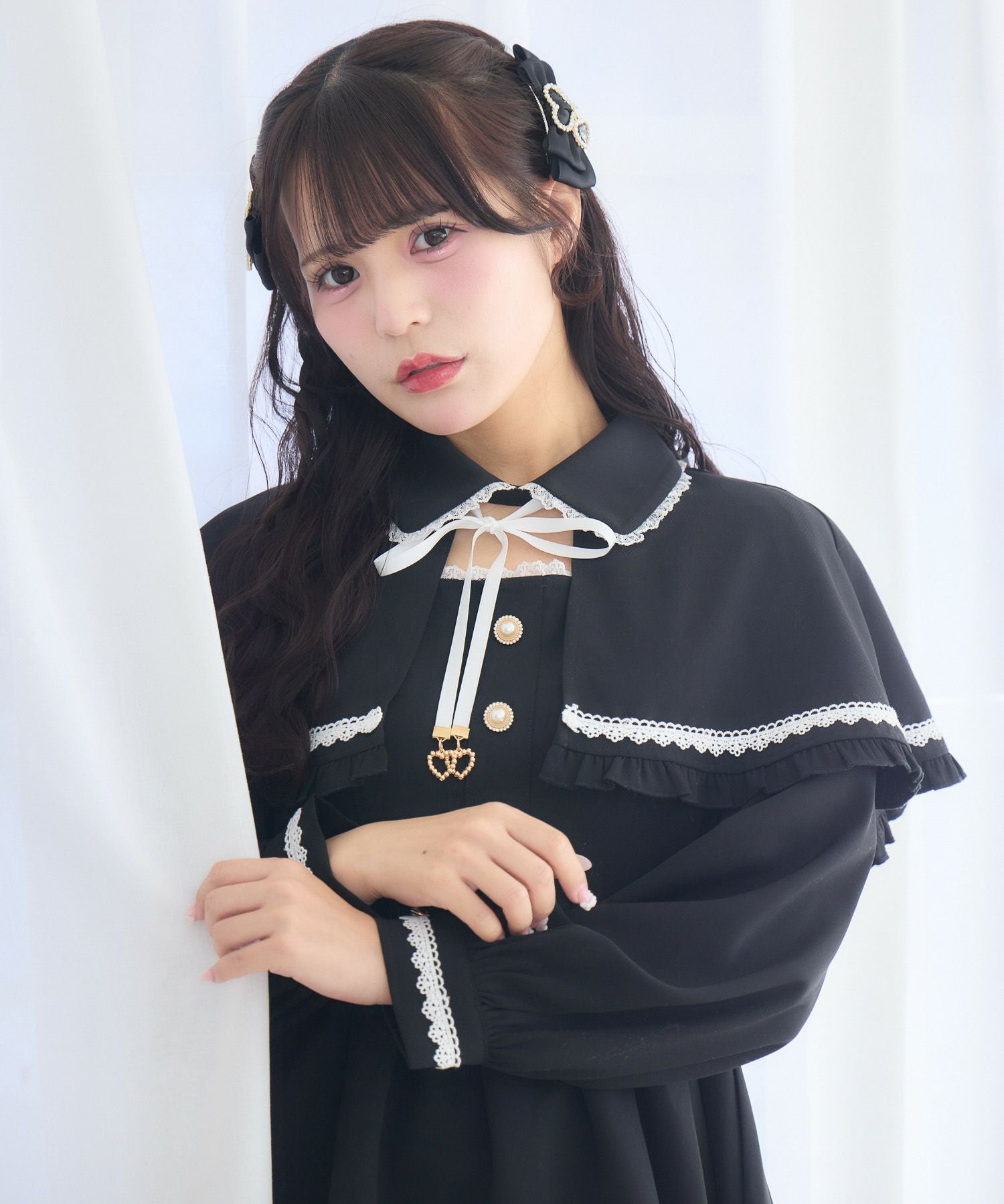 裾レースケープワンピース | Rlab store