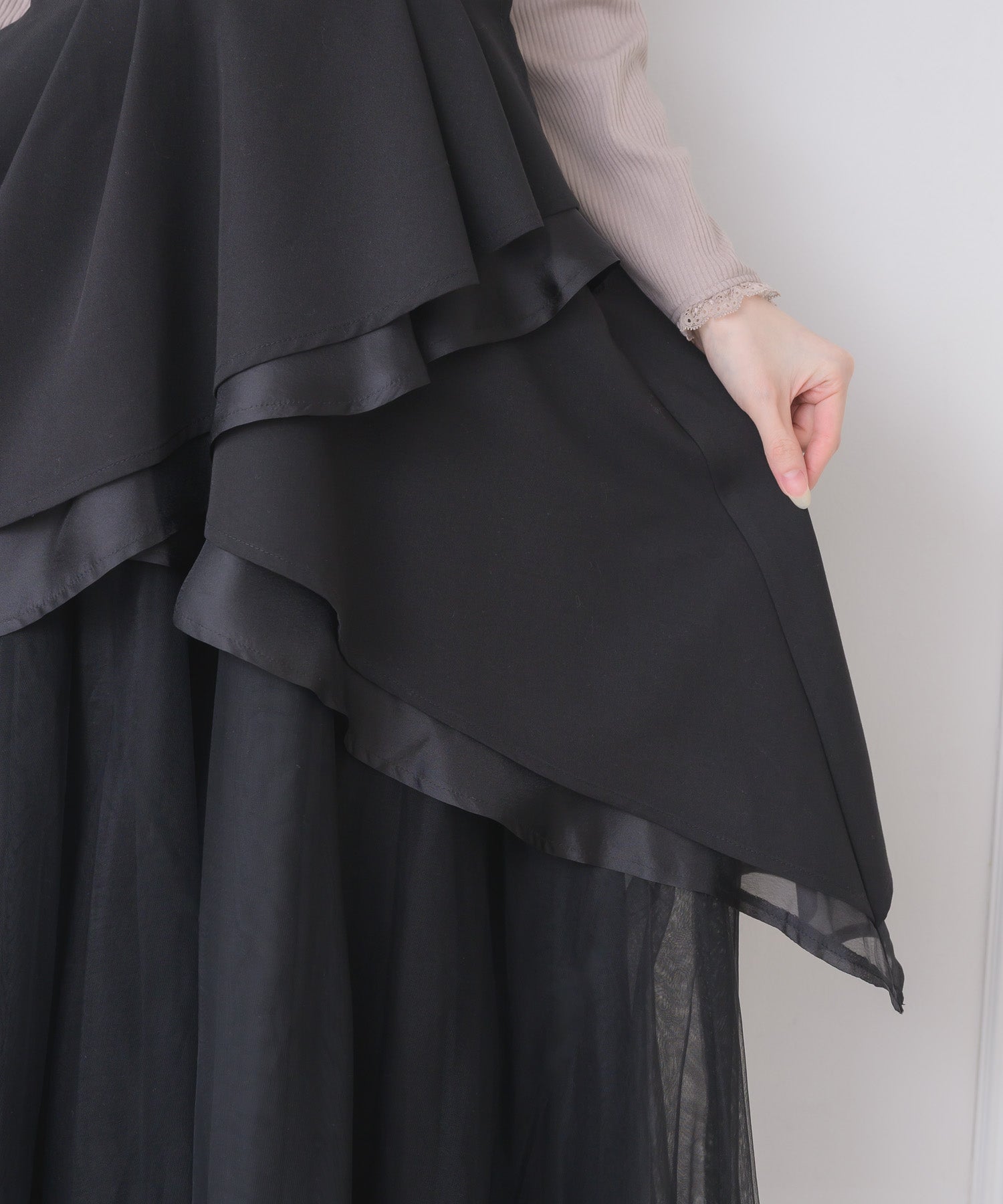 異素材アシメフレアスカート | Rlab store