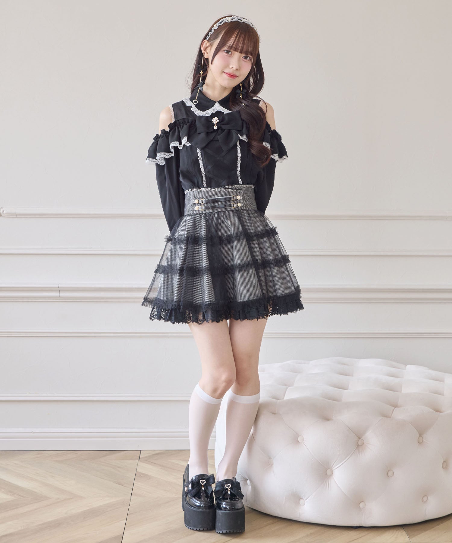 ベルトリボンチュールスカート | Rlab store