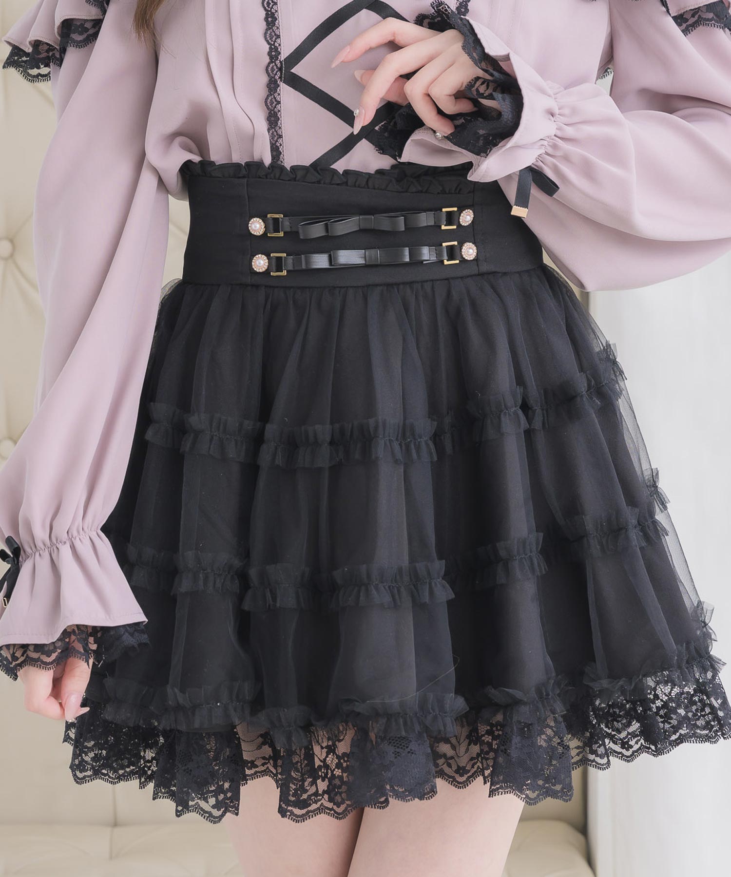 未使用新品／litmus herpraha チュールベルトスカート ベルトリボンチュールスカート | Rlab store