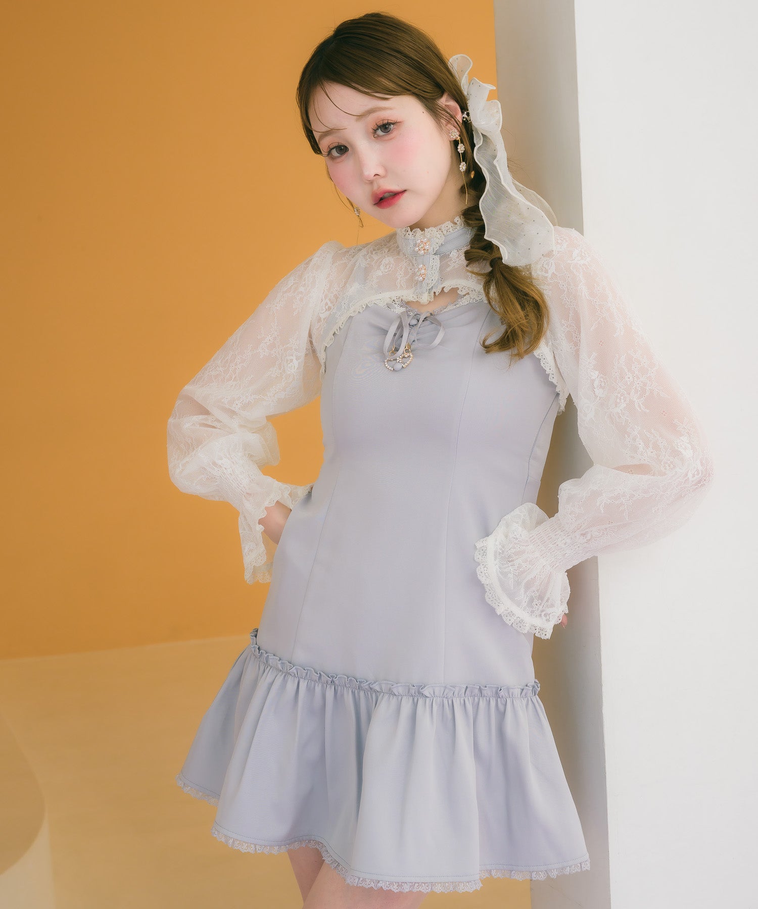 TAOコム・デ・ギャルソン アイボリー レース編み ボレロ レースボレロ×キャミワンピース | Rlab store