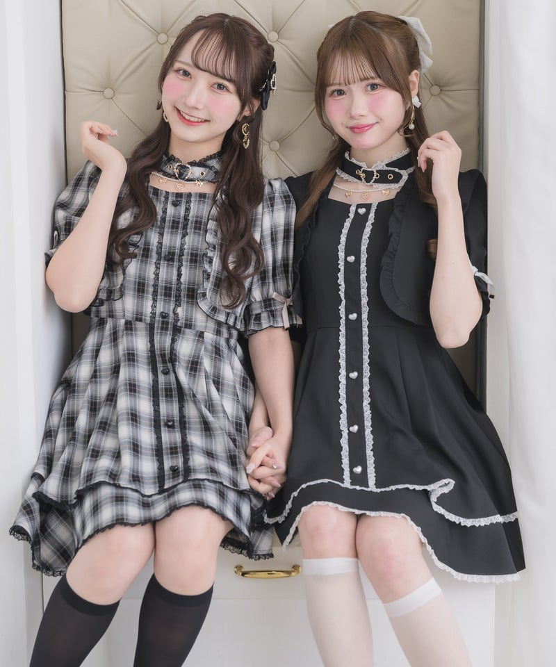 ハートバックルボレロ風ワンピース