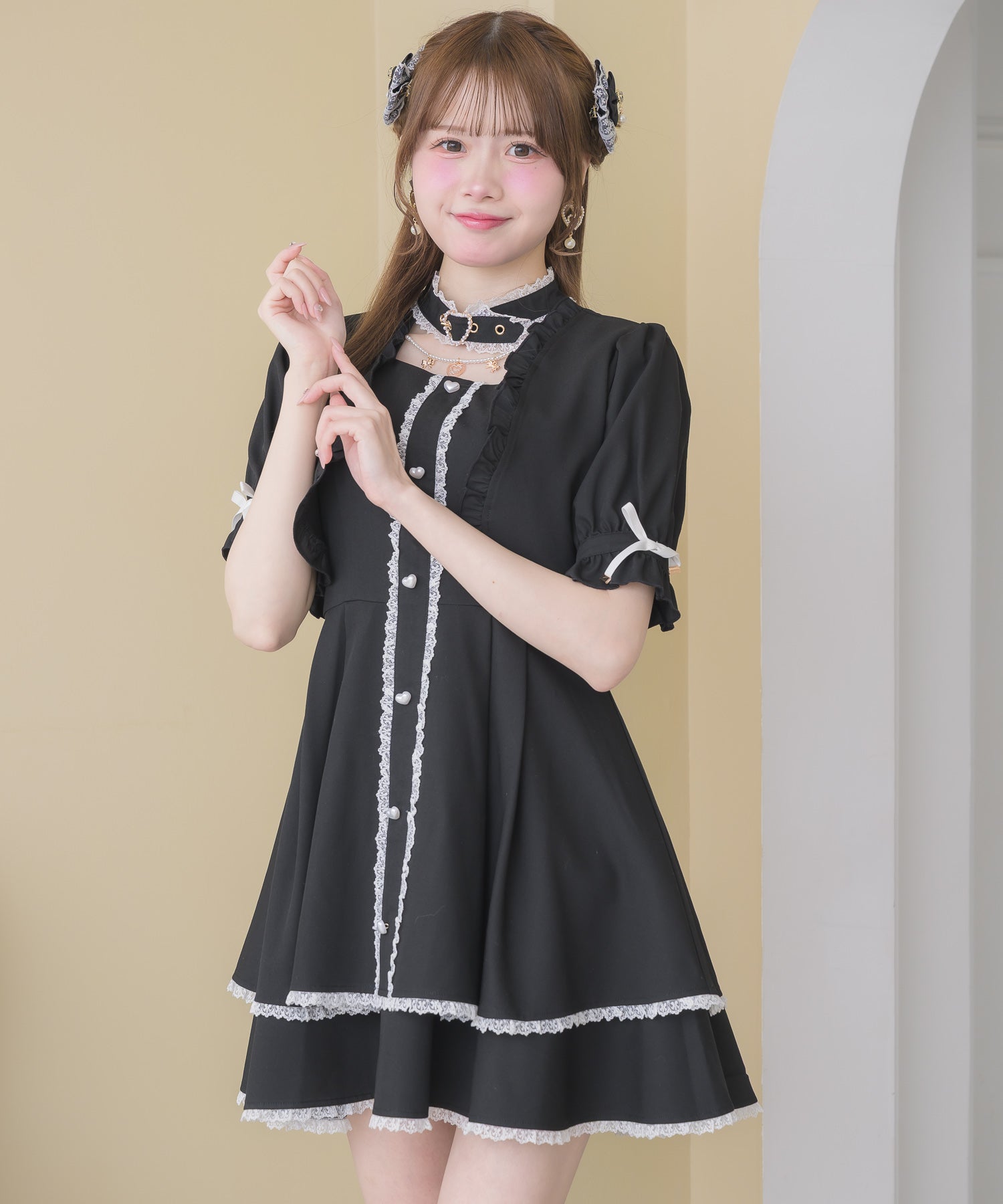ハートバックルボレロ風ワンピース | Rlab store