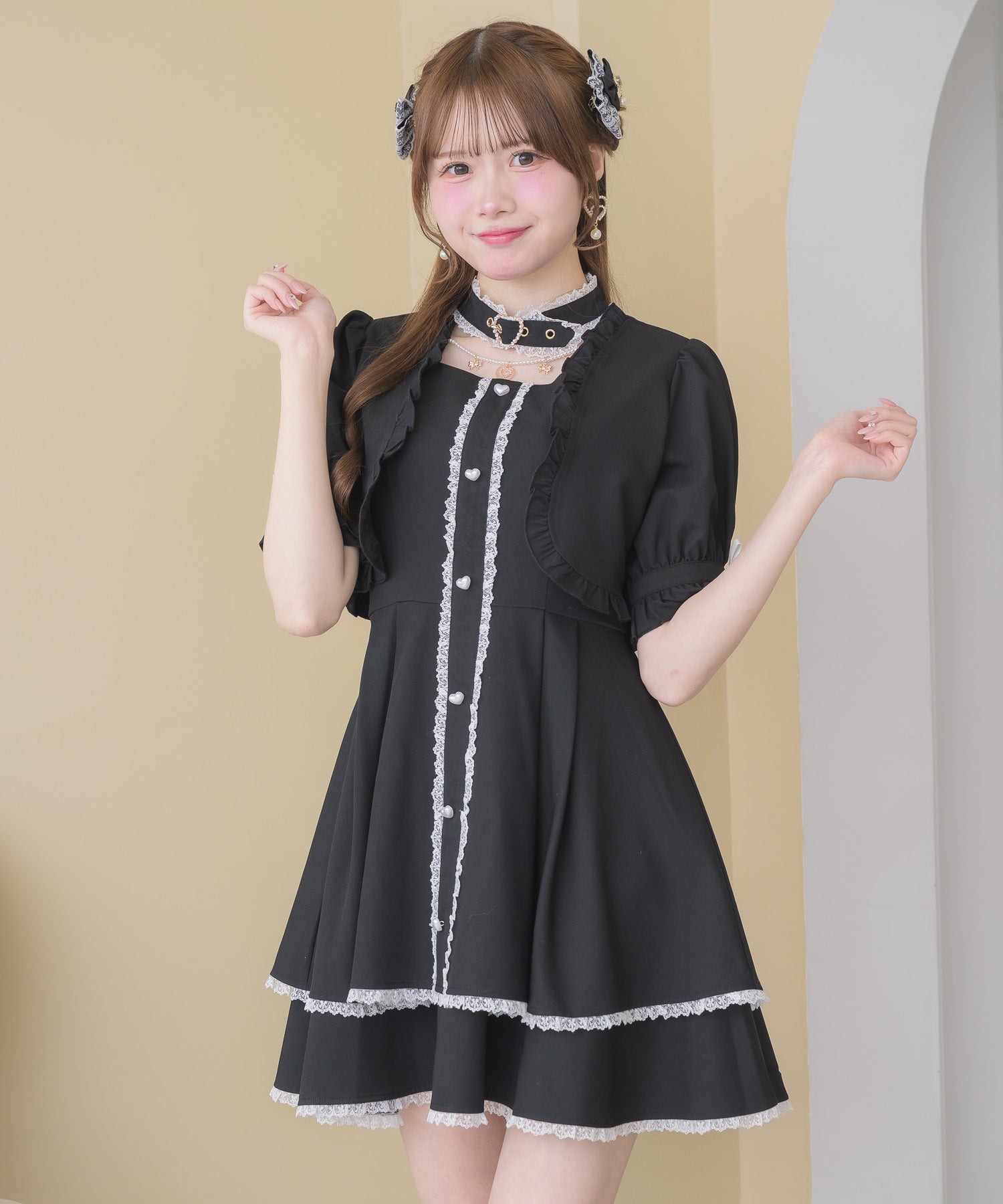 ハートバックルボレロ風ワンピース | Rlab store