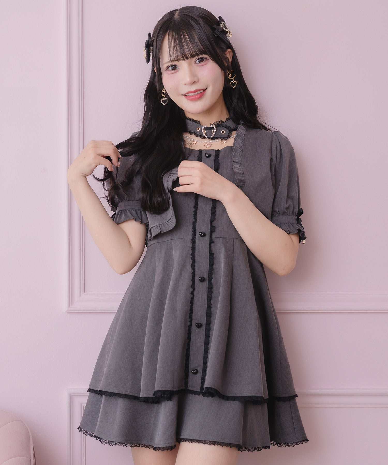 ハートバックルボレロ風ワンピース | Rlab store
