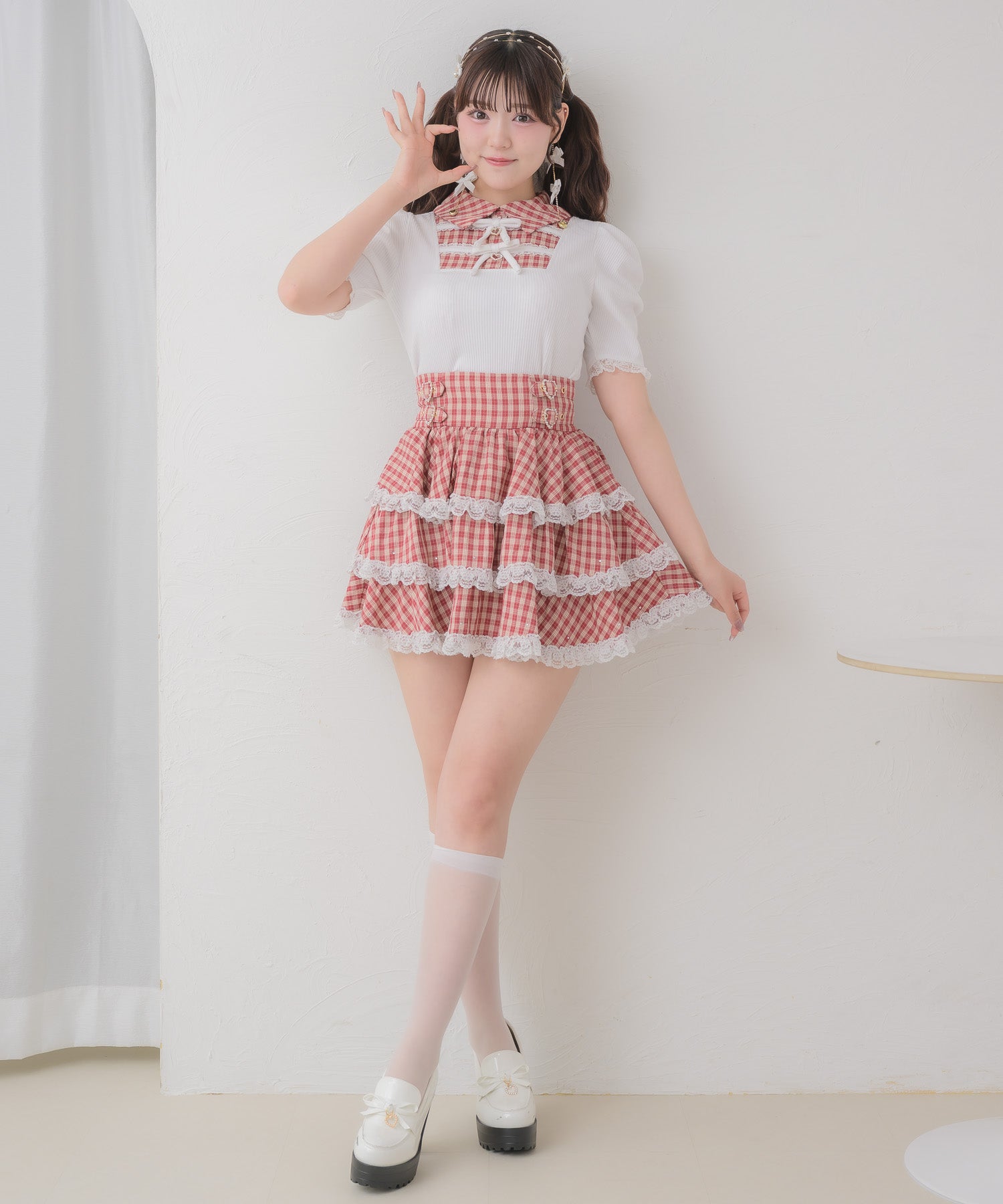 キラキラビジューティアードスカート | Rlab store