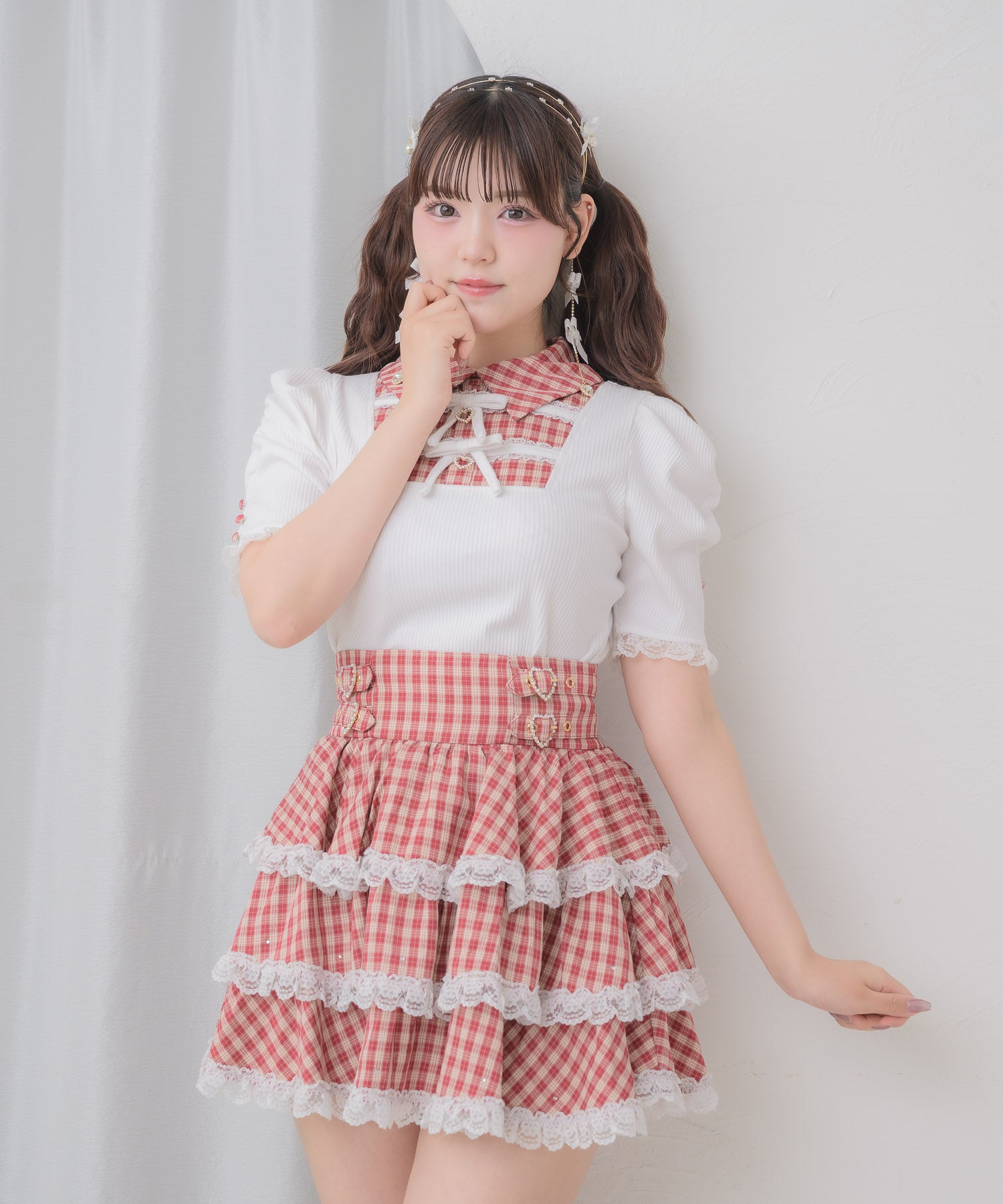 キラキラビジューティアードスカート | Rlab store