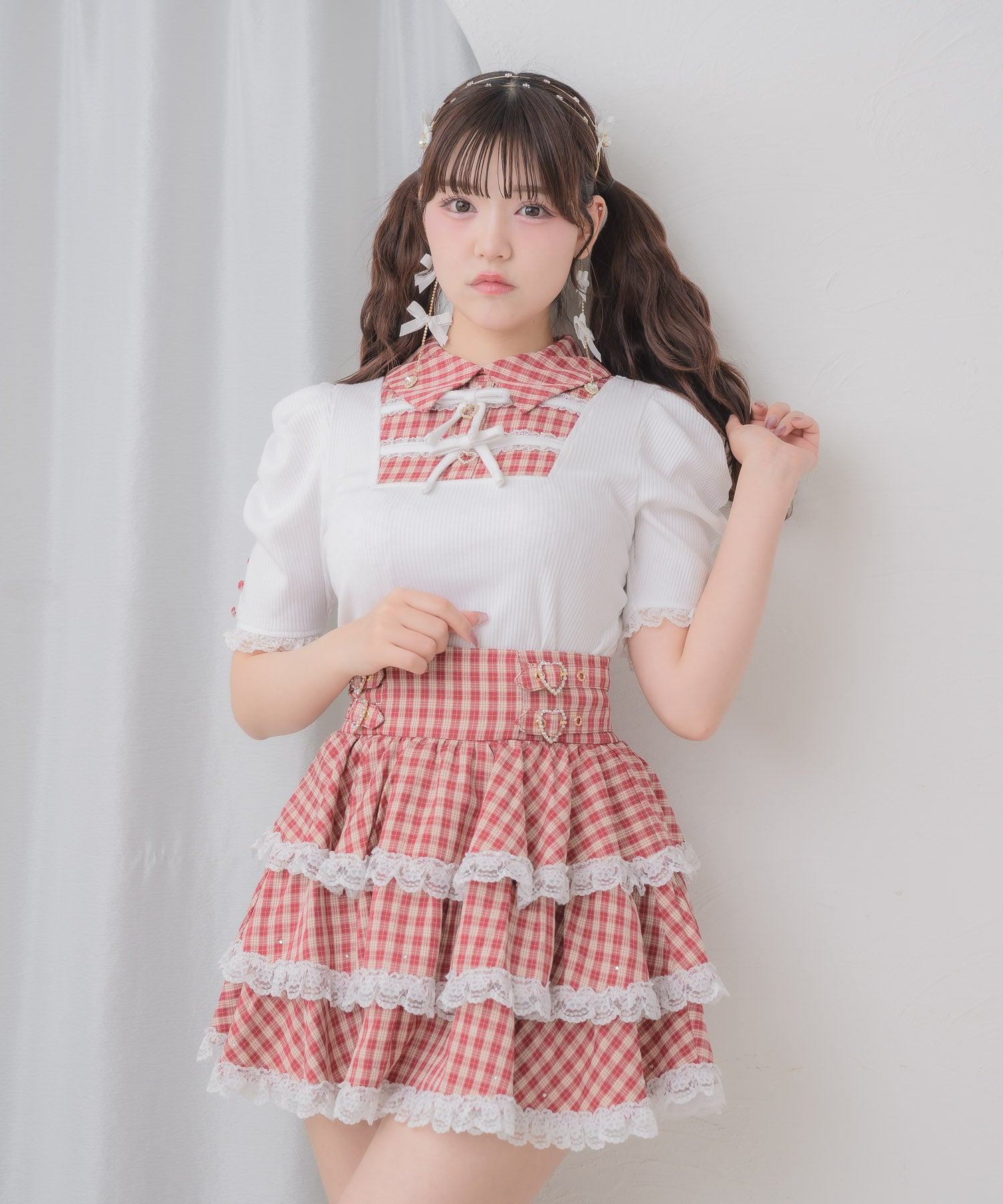 キラキラビジューティアードスカート | Rlab store
