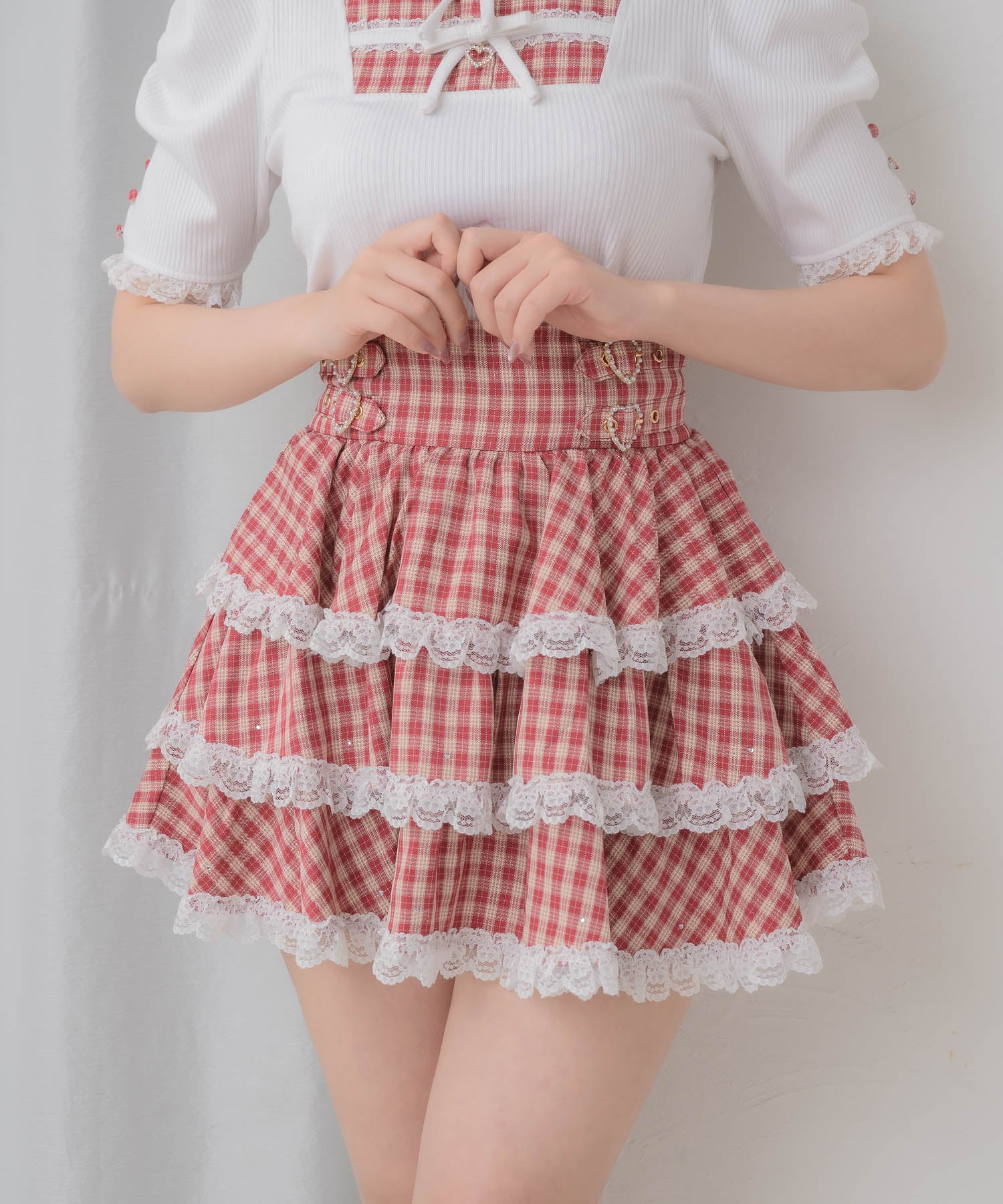 キラキラビジューティアードスカート | Rlab store