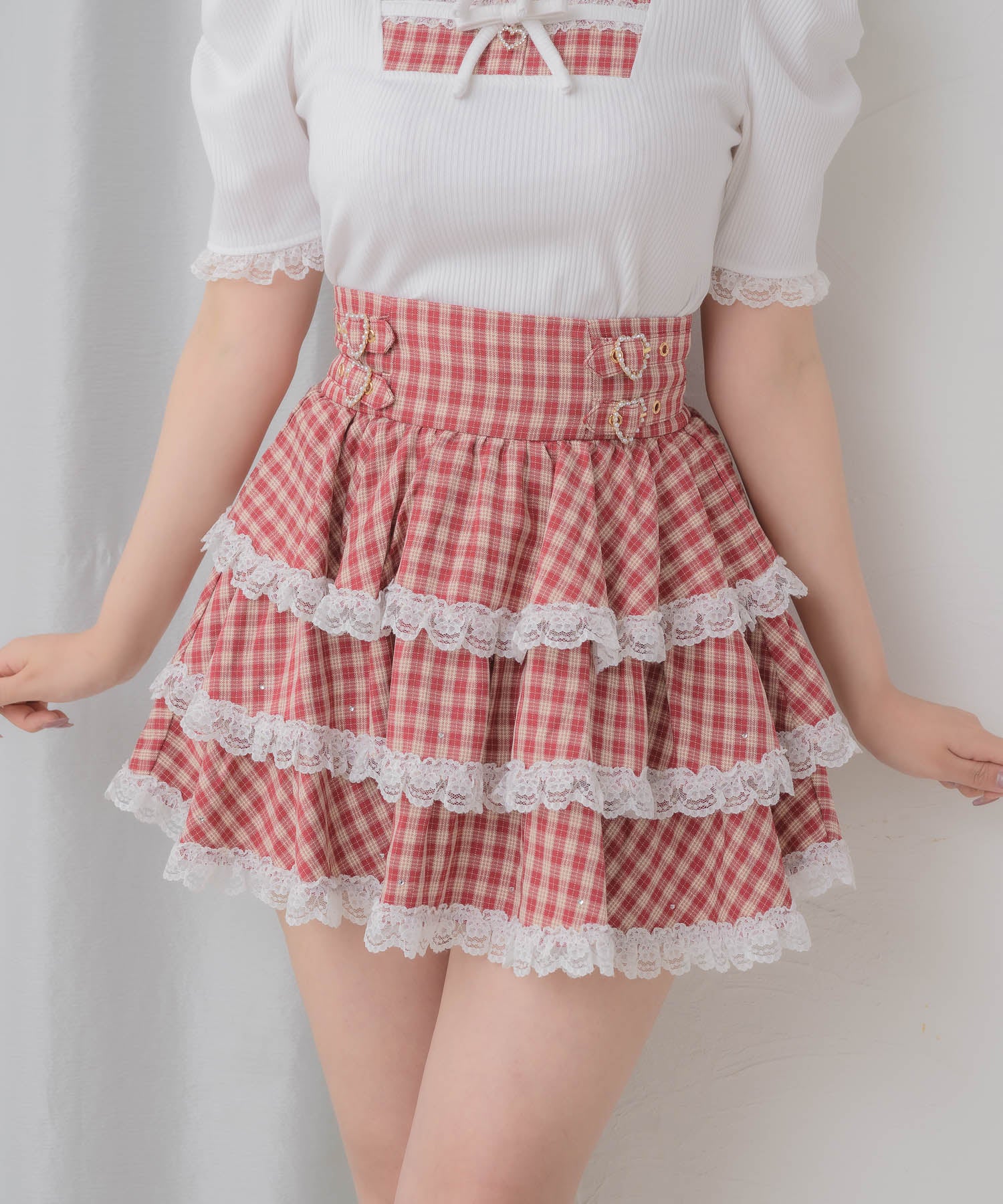 キラキラビジューティアードスカート | Rlab store