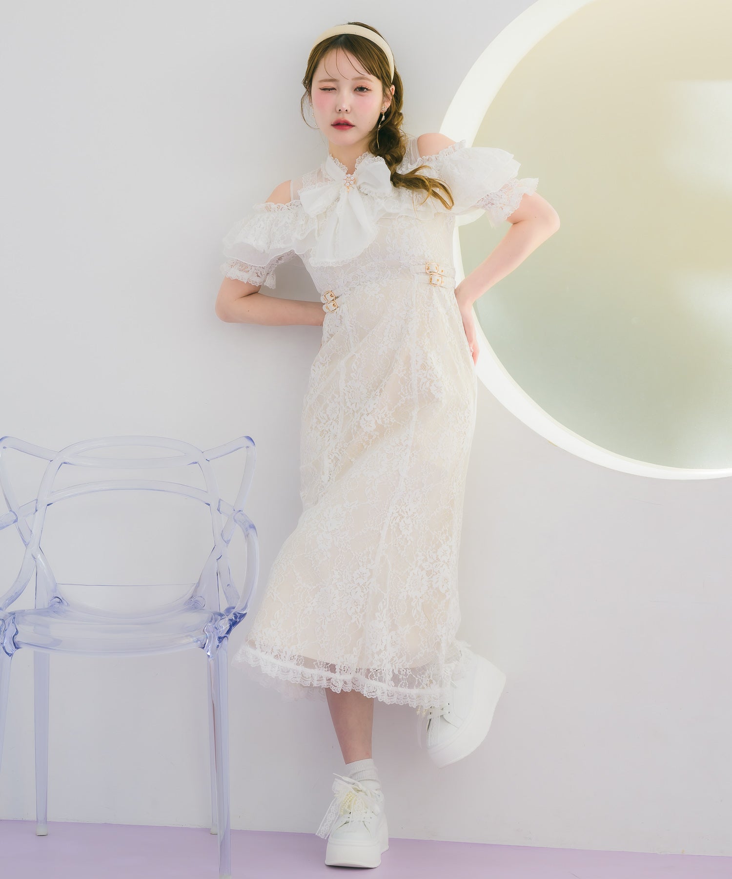 ROJITA デコルテ開きロングワンピース ロジータ ROJITA デコルテ開きロングワンピース （ブラック