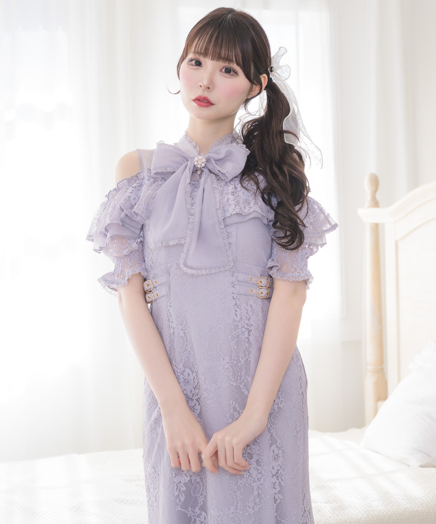 ◎当日発送可能【新品】定価22万　ケイゾーアヤタ　総レース　ワンピースドレス 肩開き総レースワンピース | Rlab store