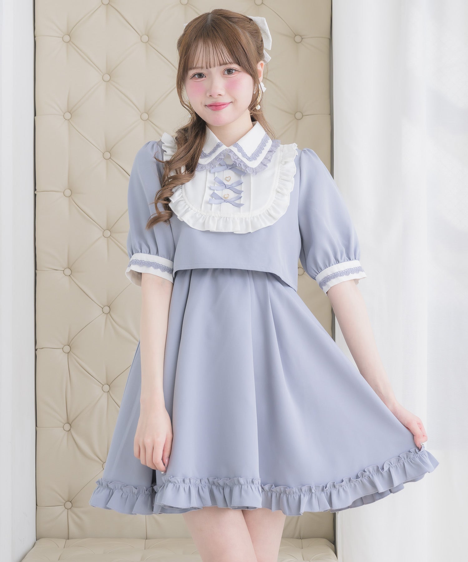 ★即日発送★トリプルリボン⋈ツインセット【Cトリプル001】 トリプルクロス (セットアップ可) パンツ バレルレッグ ファッション雑貨