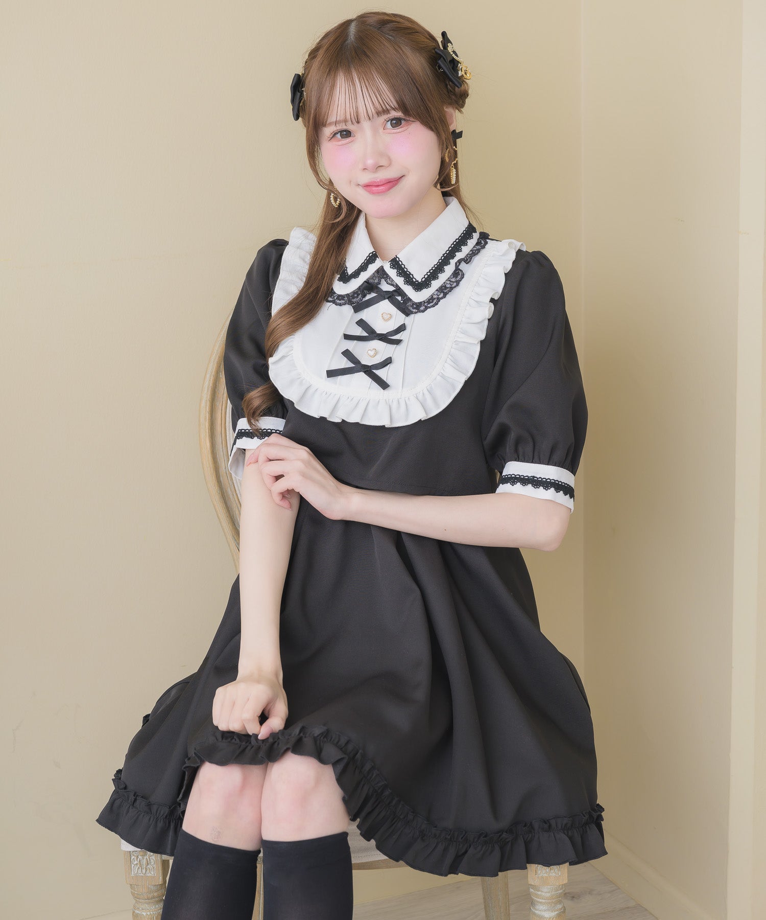 トリプルリボンデザインワンピース | Rlab store