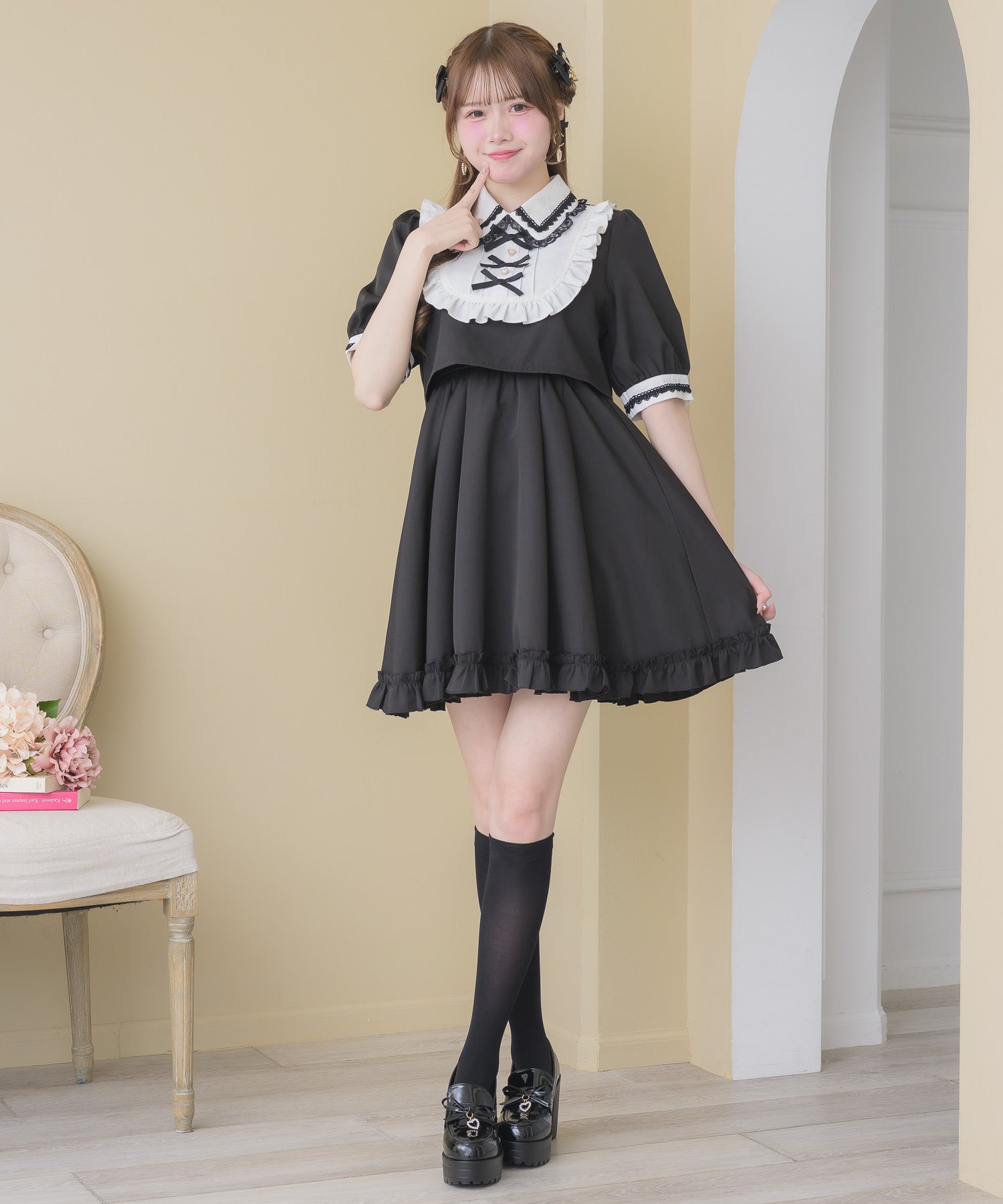 トリプルリボンデザインワンピース | Rlab store