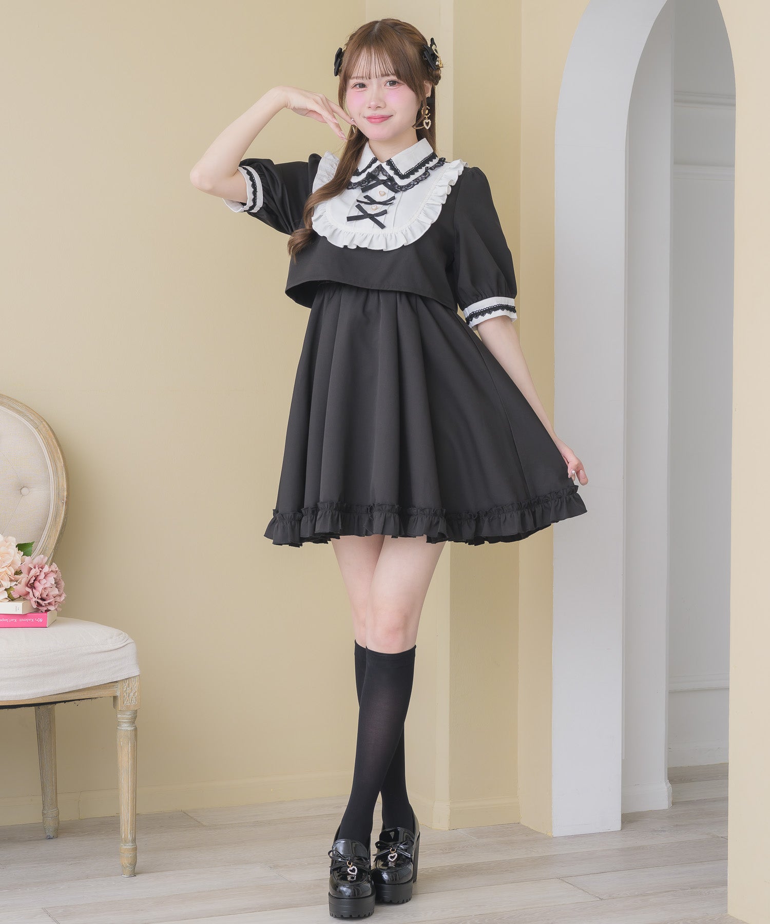 トリプルリボンデザインワンピース | Rlab store