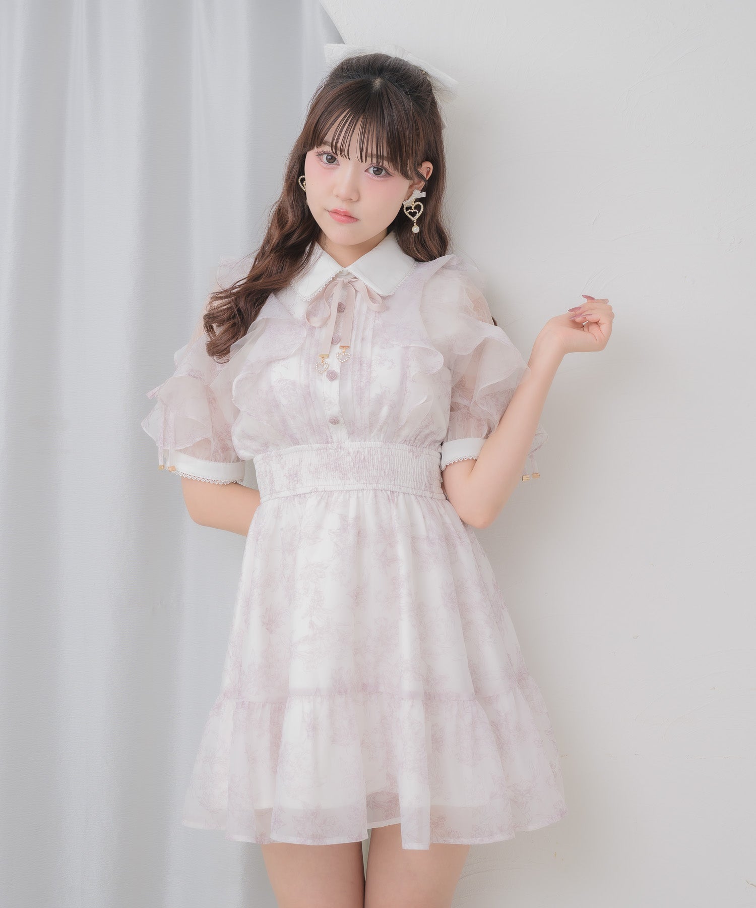 花柄半袖ミニワンピース | Rlab store