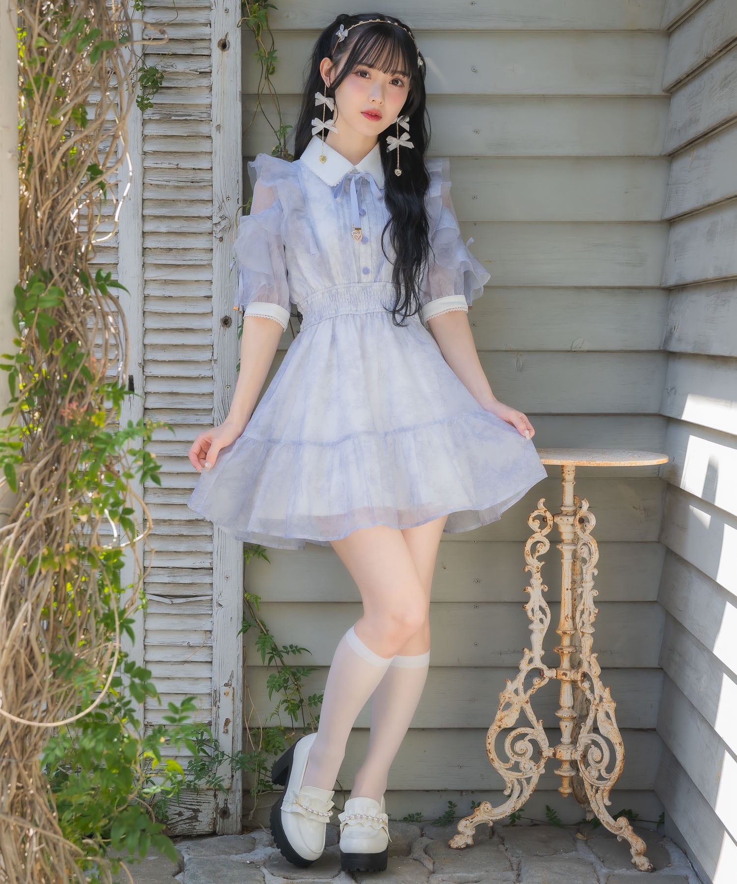 一部カラーのみ通常発送》花柄半袖ミニワンピース | Rlab store