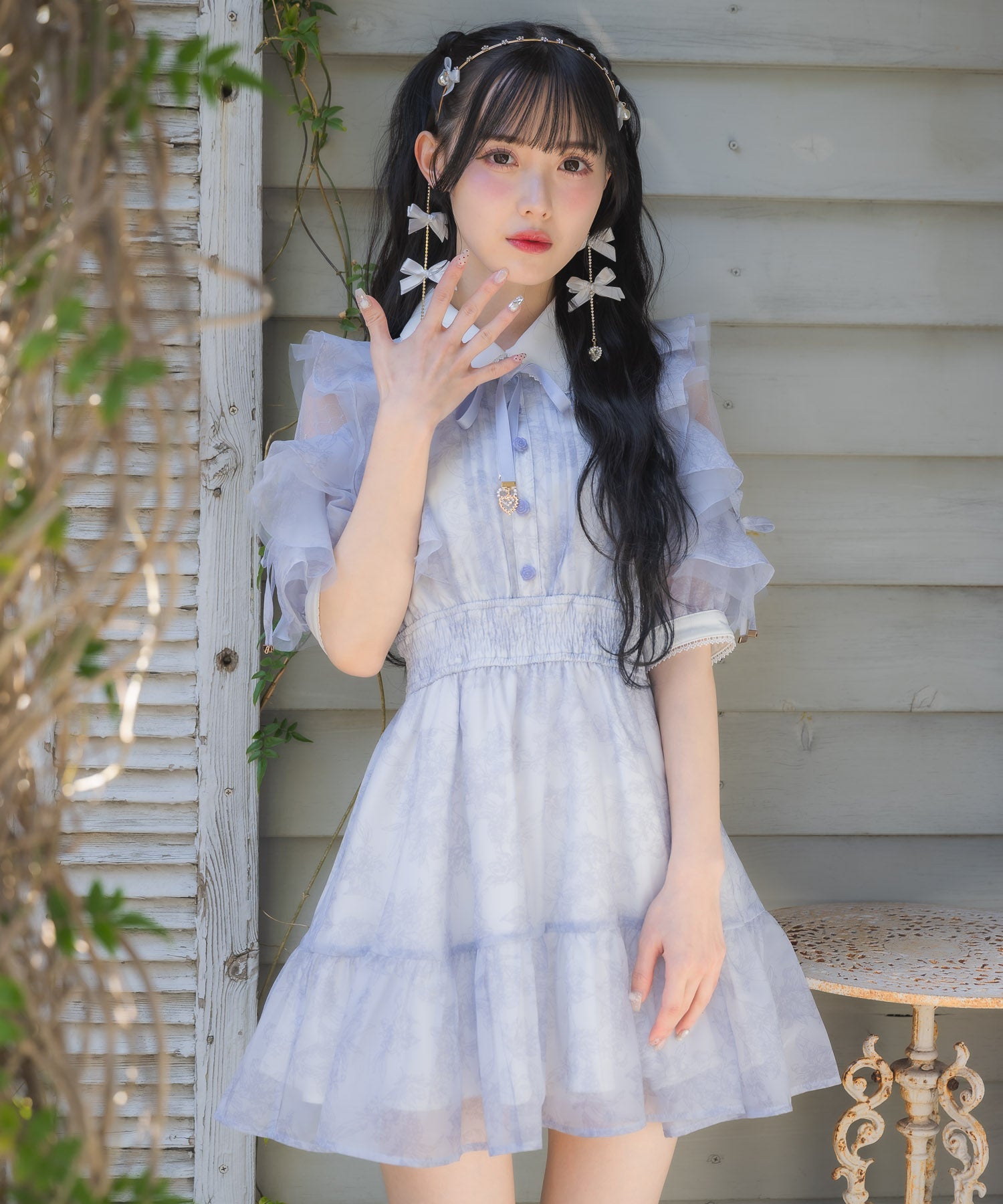 花柄半袖ミニワンピース | Rlab store