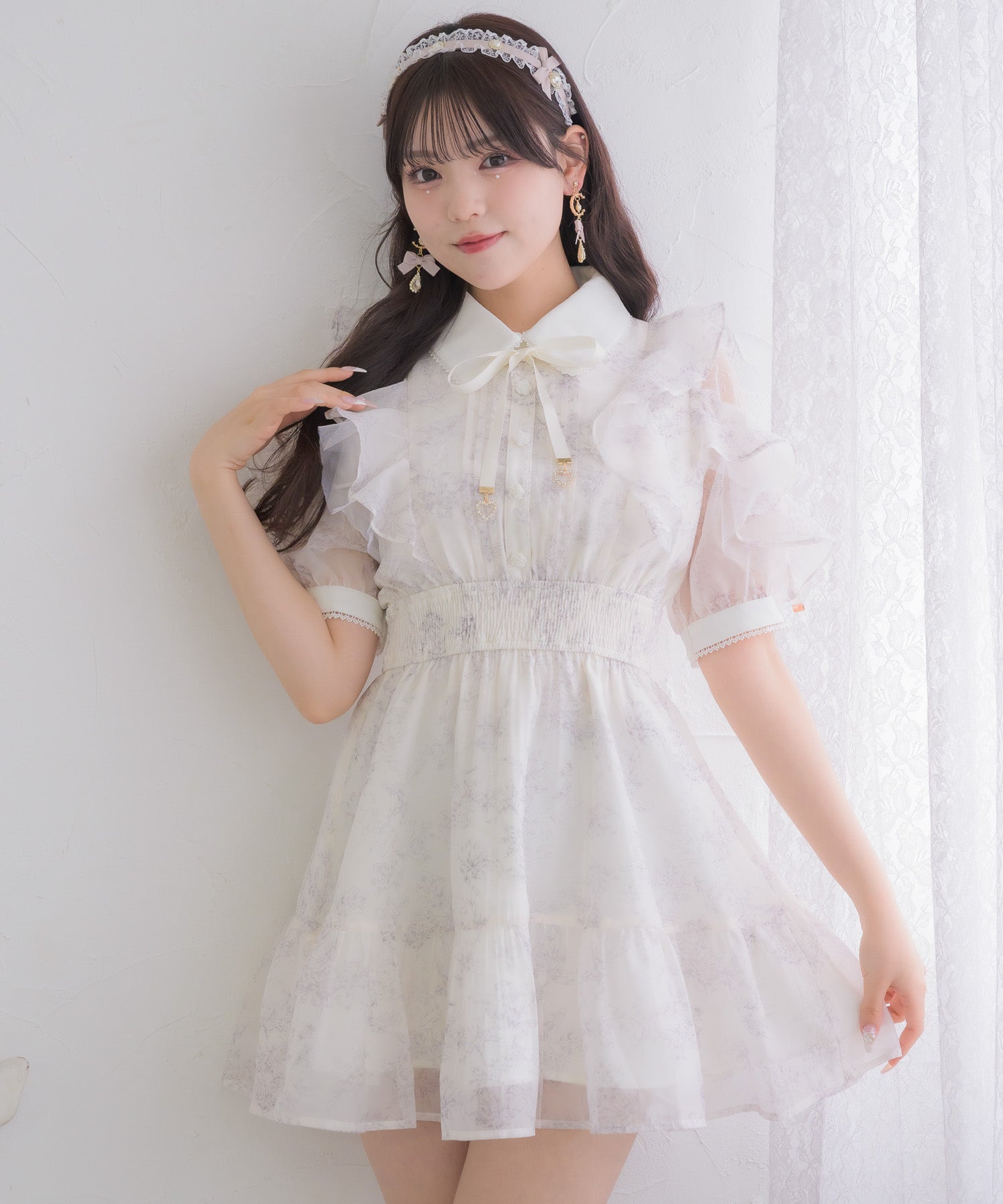 MA＊RS 花柄ミニワンピース2k 姫ギャル　SugarGloss ミニワンピ ma rs マーズ 姫ギャル Y2K ハート アリスタイム柄ワンピース ピンク