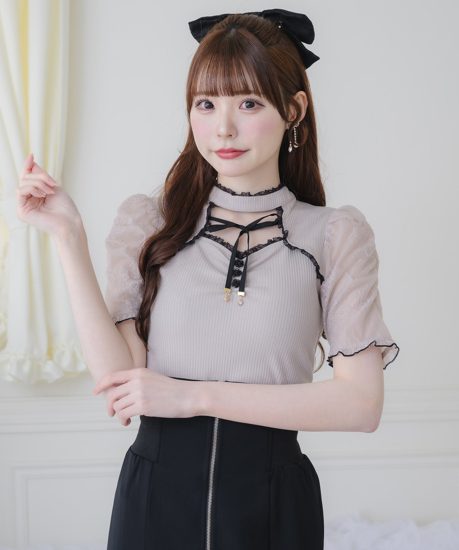 eimyistoire テレコトップス MA*RS】クロスZIPテレコトップス - ホワイト size-F | 地雷系・量産型