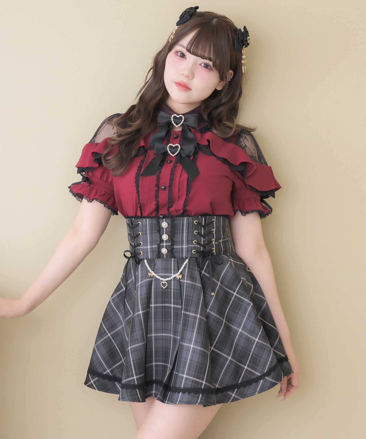 サイドレースアップチェーン付きスカート | Rlab store