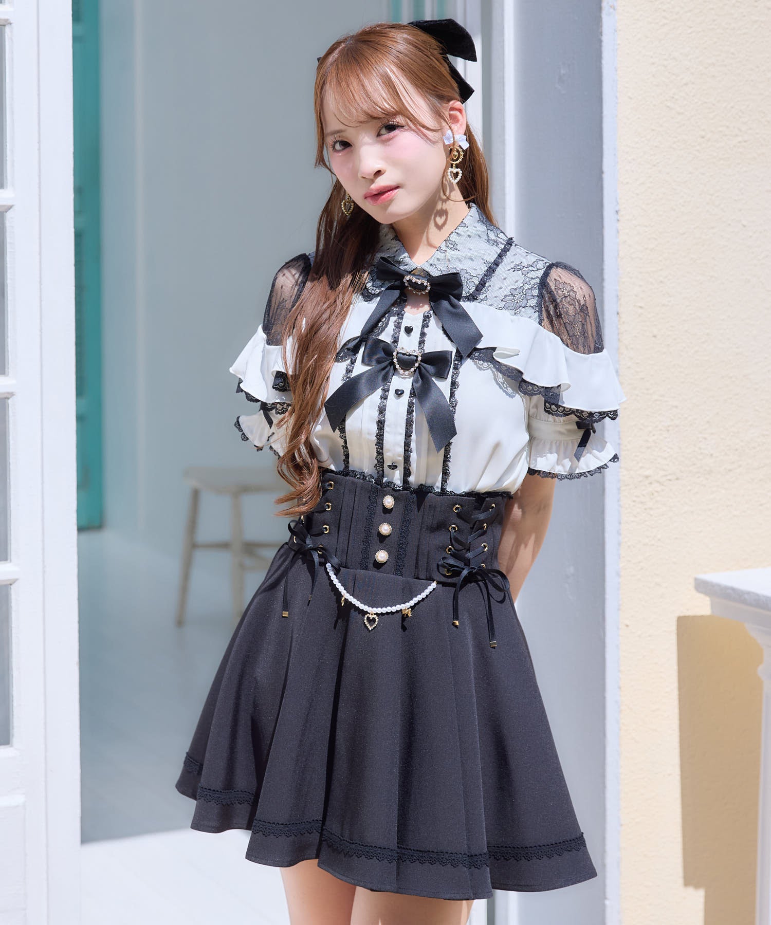 サイドレースアップチェーン付きスカート | Rlab store