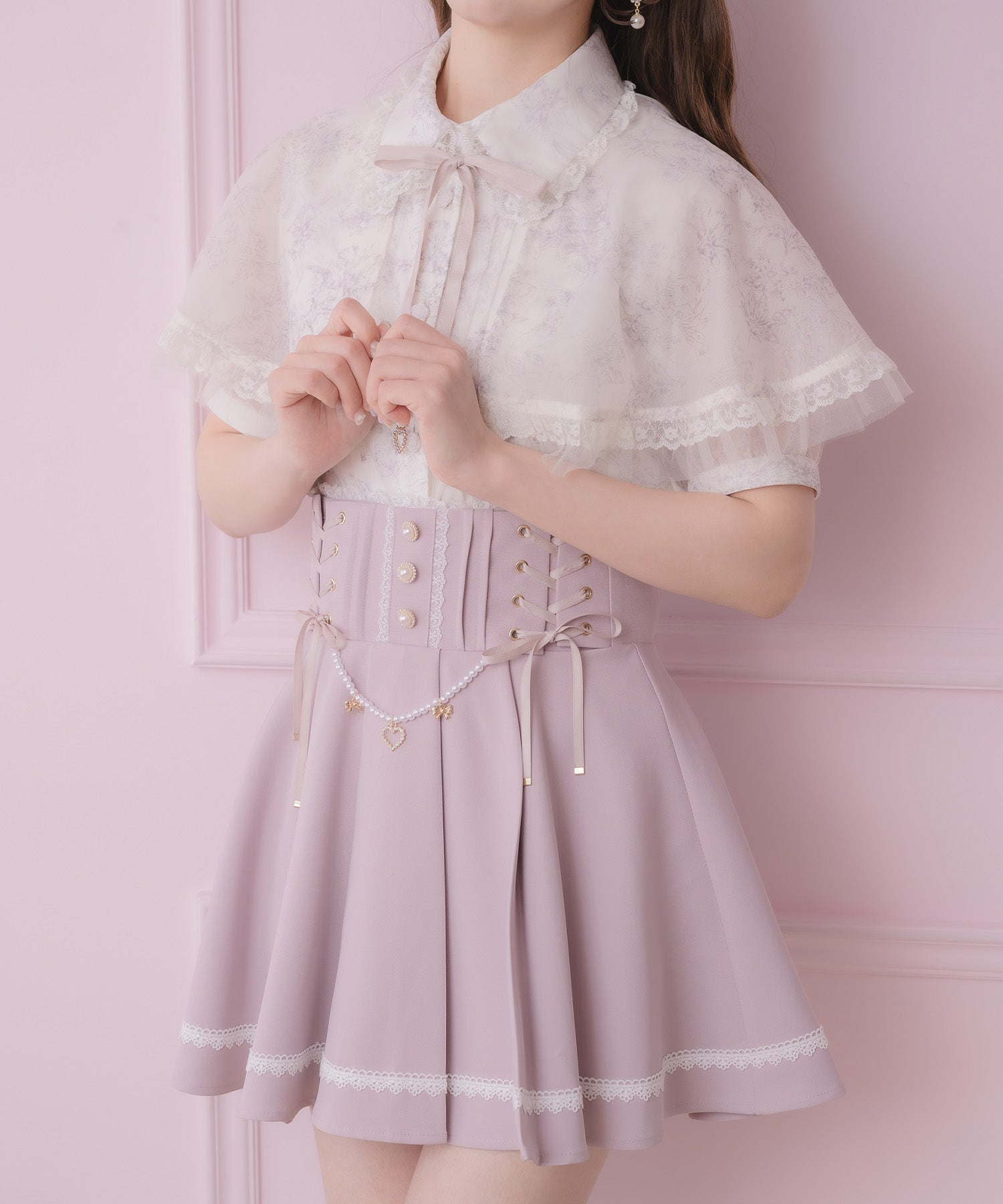 サイドレースアップチェーン付きスカート | Rlab store