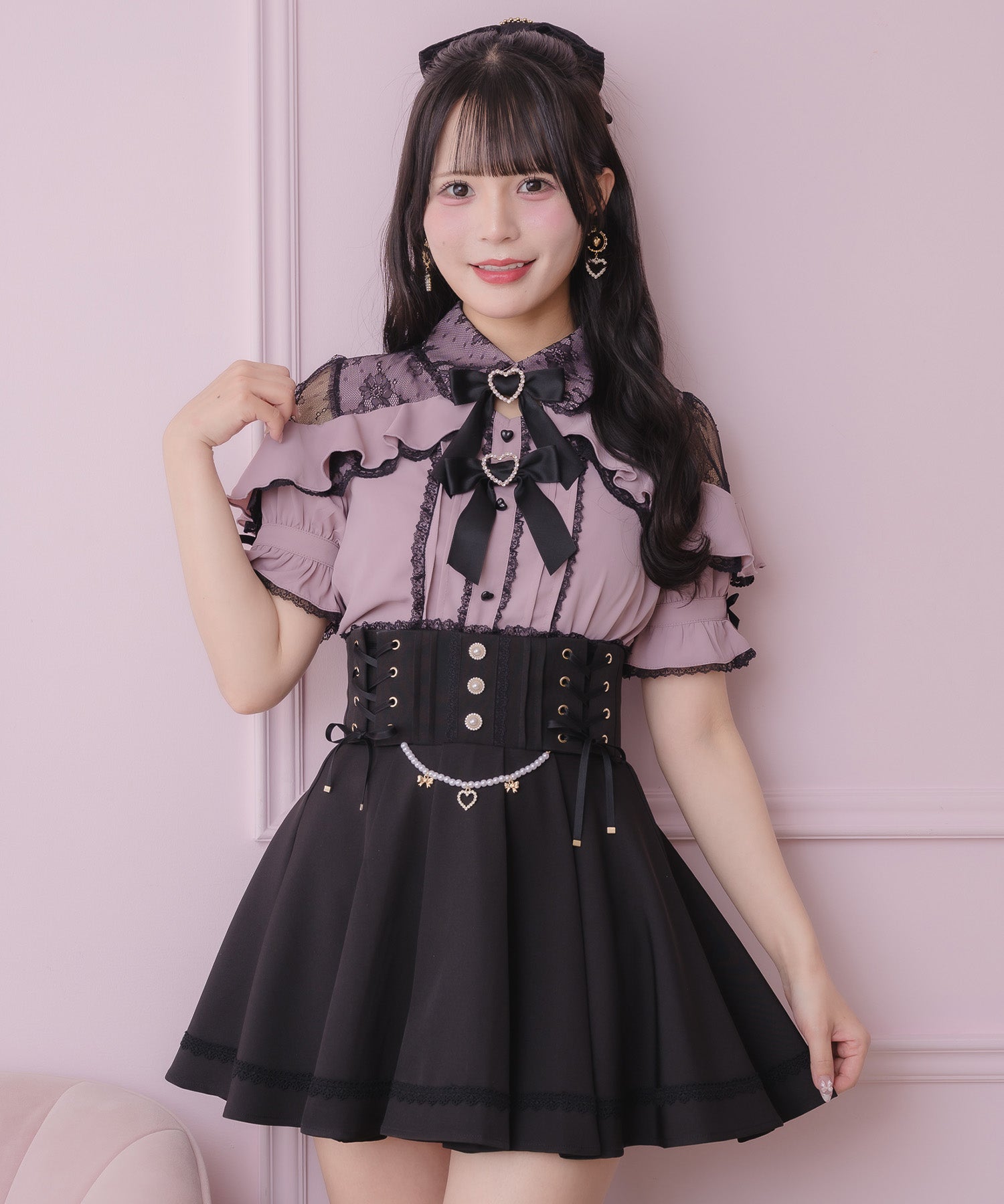 サイドレースアップチェーン付きスカート | Rlab store