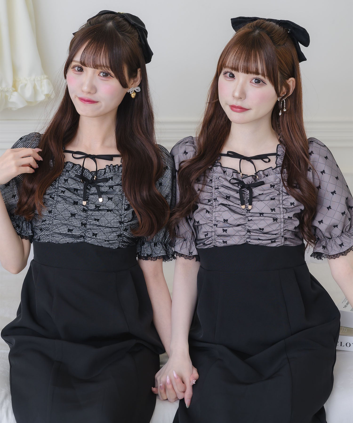 リボンプリントドッキングワンピース | Rlab store