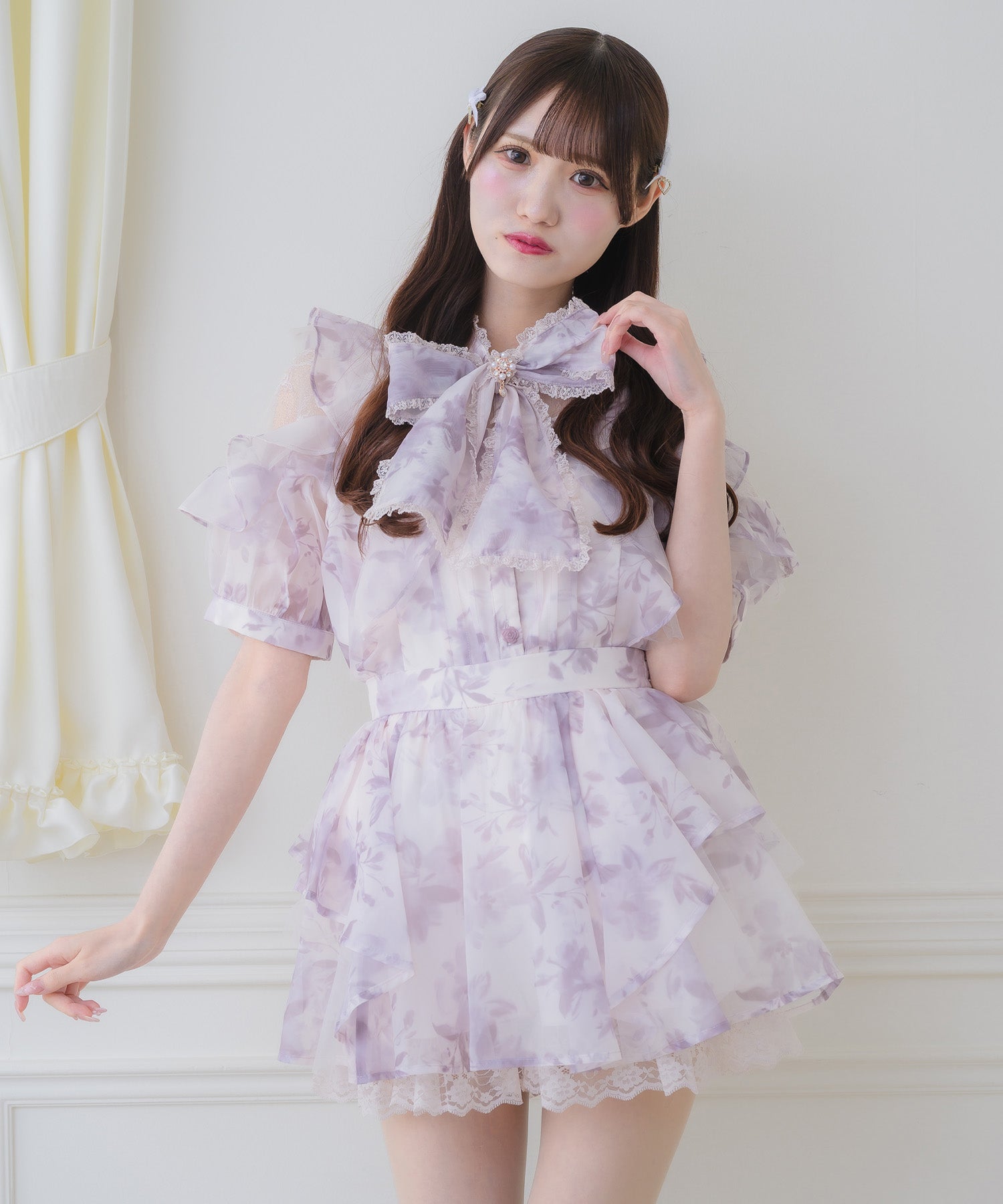 IENA ♡ シアーコットンラッフルチュニックブラウス IENA - IENA イエナ ティアード シアーコットンラッフルチュニック